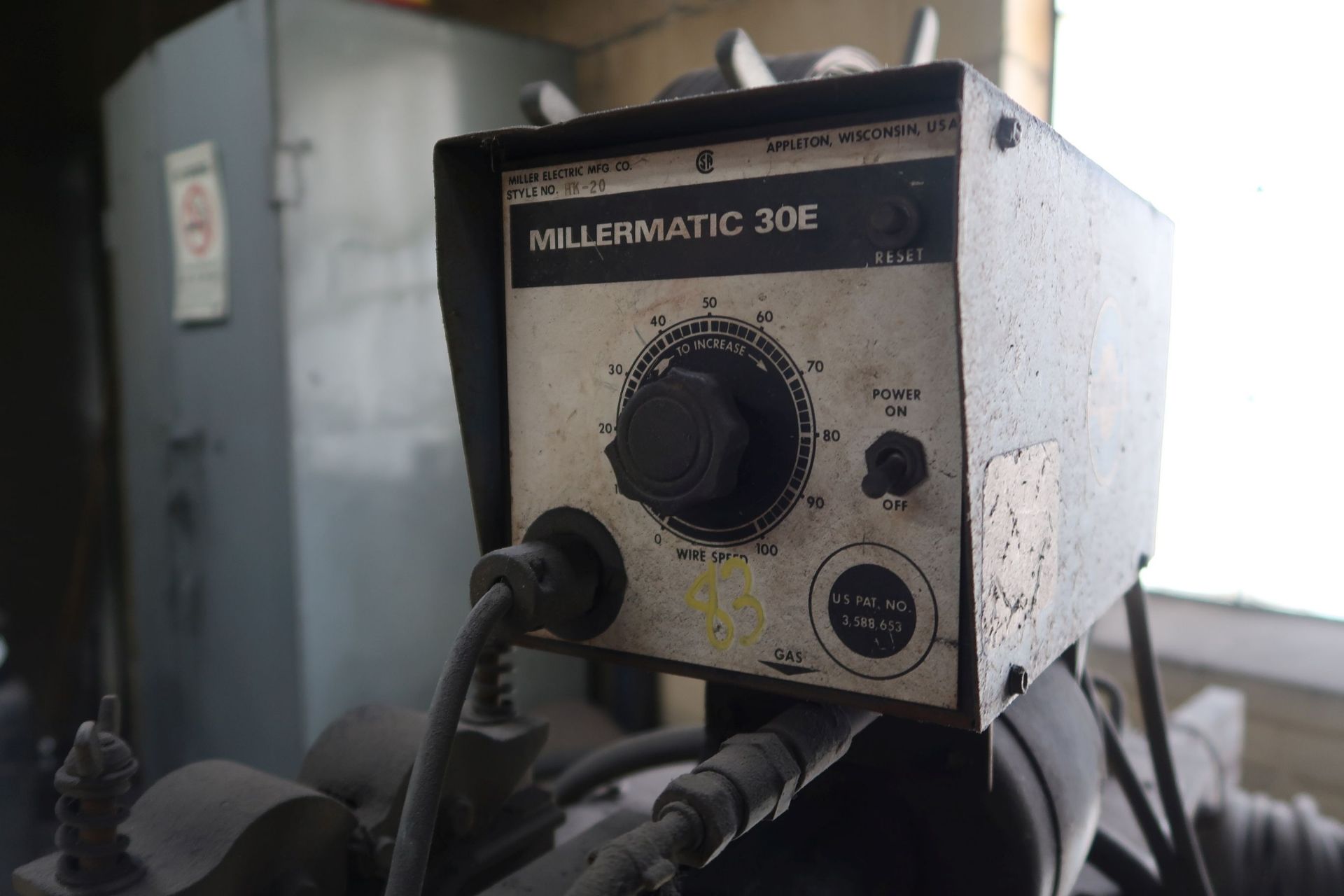 650 AMP MILLER MP-65E WELDER; S/N HE806924, WITH MILLERMATIC 30E WIRE FEED - Image 3 of 3