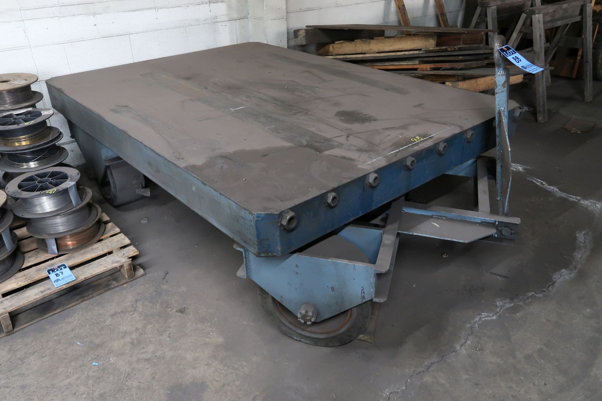 5' X 7' SOLVAY HEAVY DUTY STEEL TRANSFER CART