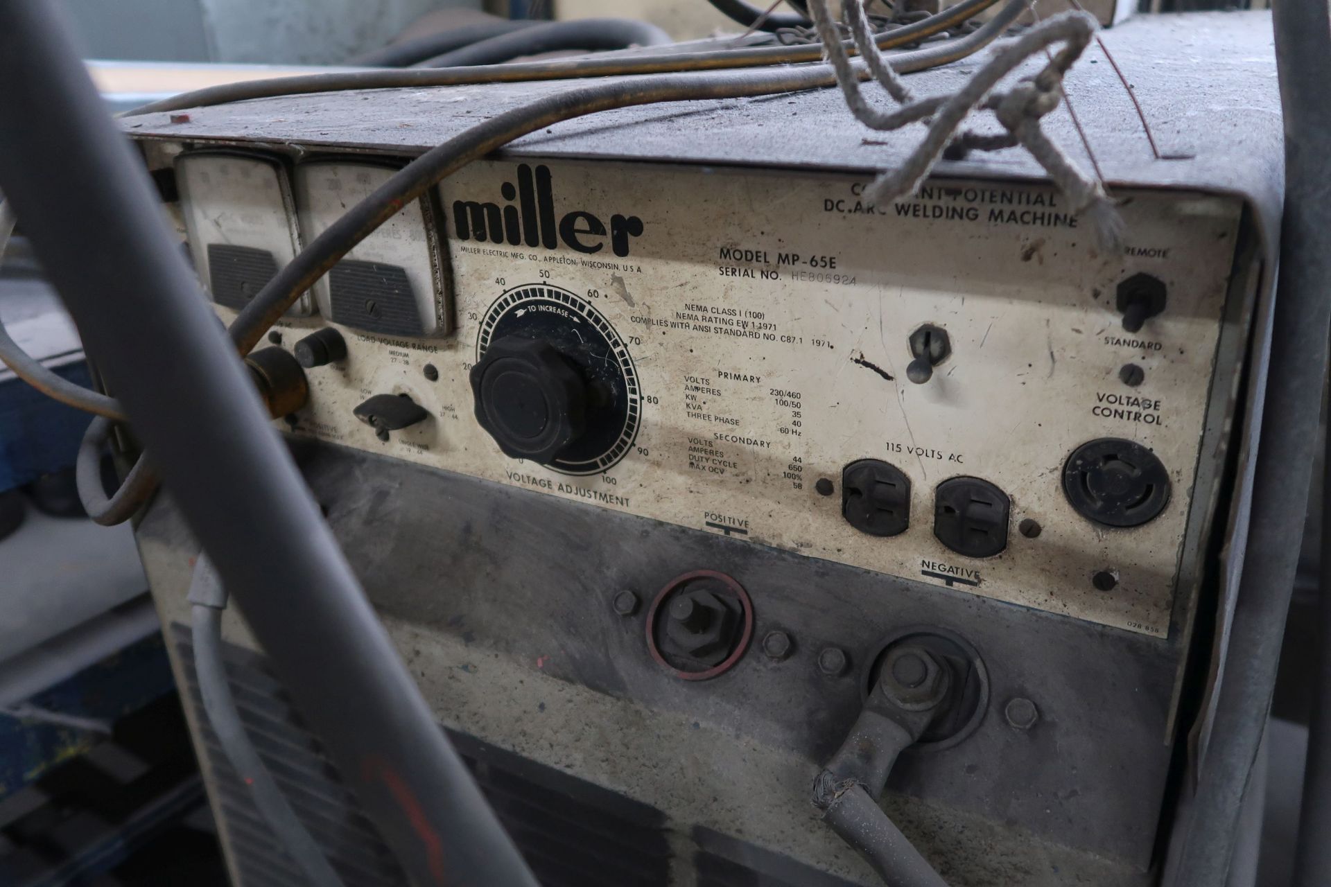 650 AMP MILLER MP-65E WELDER; S/N HE806924, WITH MILLERMATIC 30E WIRE FEED - Image 2 of 3