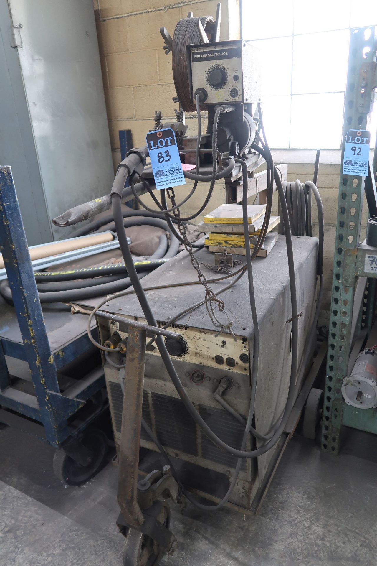 650 AMP MILLER MP-65E WELDER; S/N HE806924, WITH MILLERMATIC 30E WIRE FEED