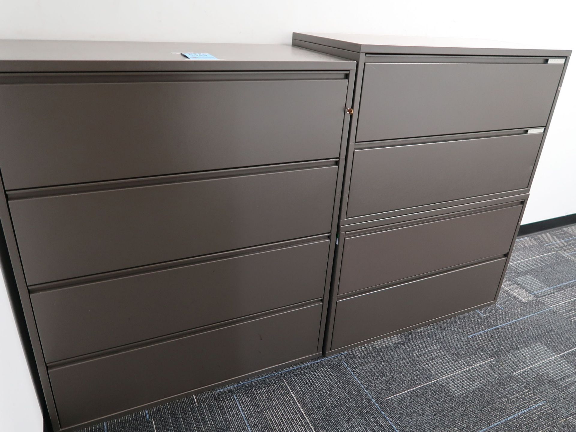(1) FOUR-DRAWER AND (2) TWO-DRAWER METAL LATERAL FILE CABINETS