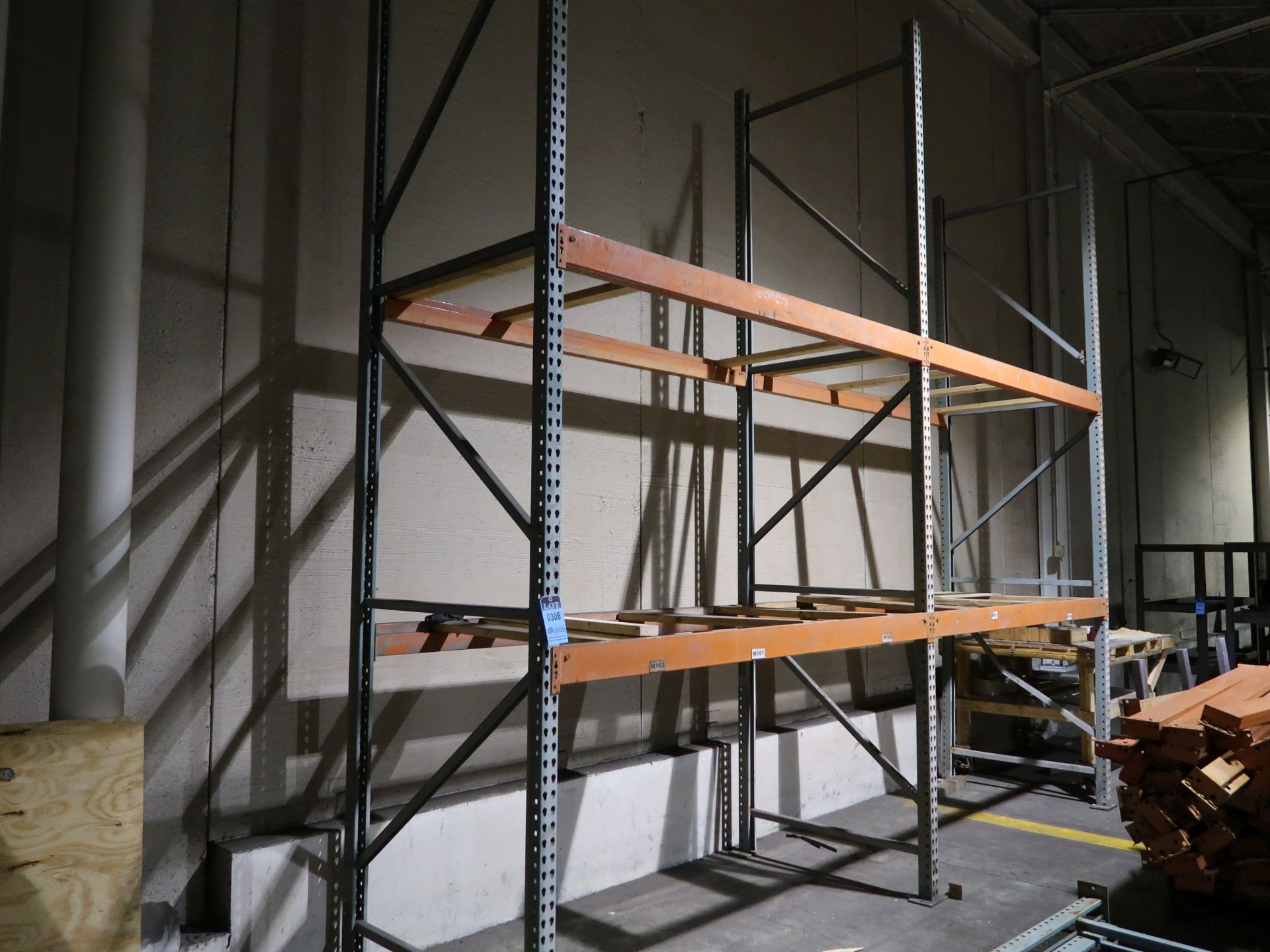 SECTIONS 48" X 96" X 15' HIGH ADJUSTABLE BEAM TEAR DROP STYLE PALLET RACK