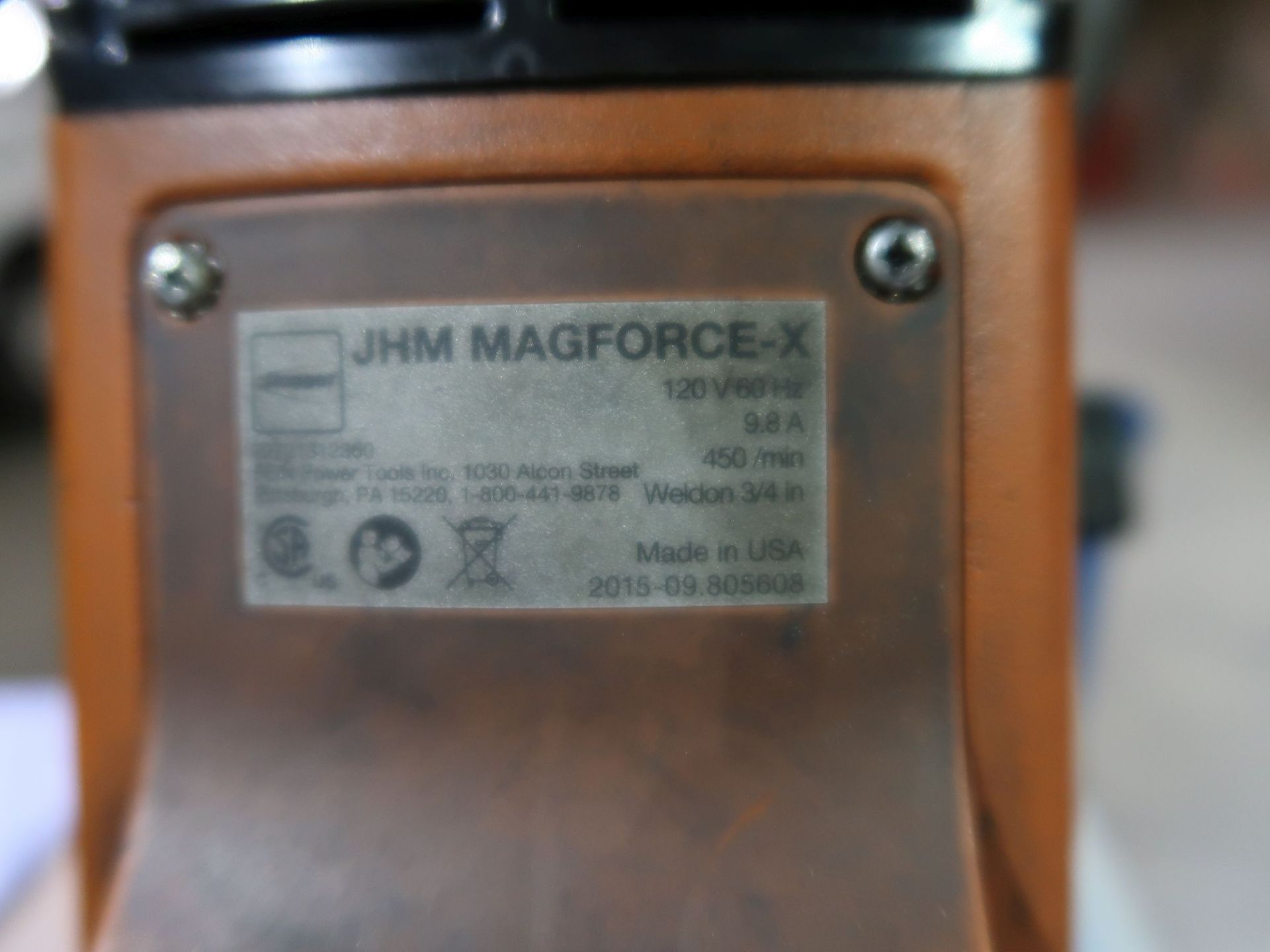 3/4" FEIN TOOLS JHM MODEL MAGNAFORCE-X "SLUGGER" MAGNETIC BASE DRILL - Image 3 of 3