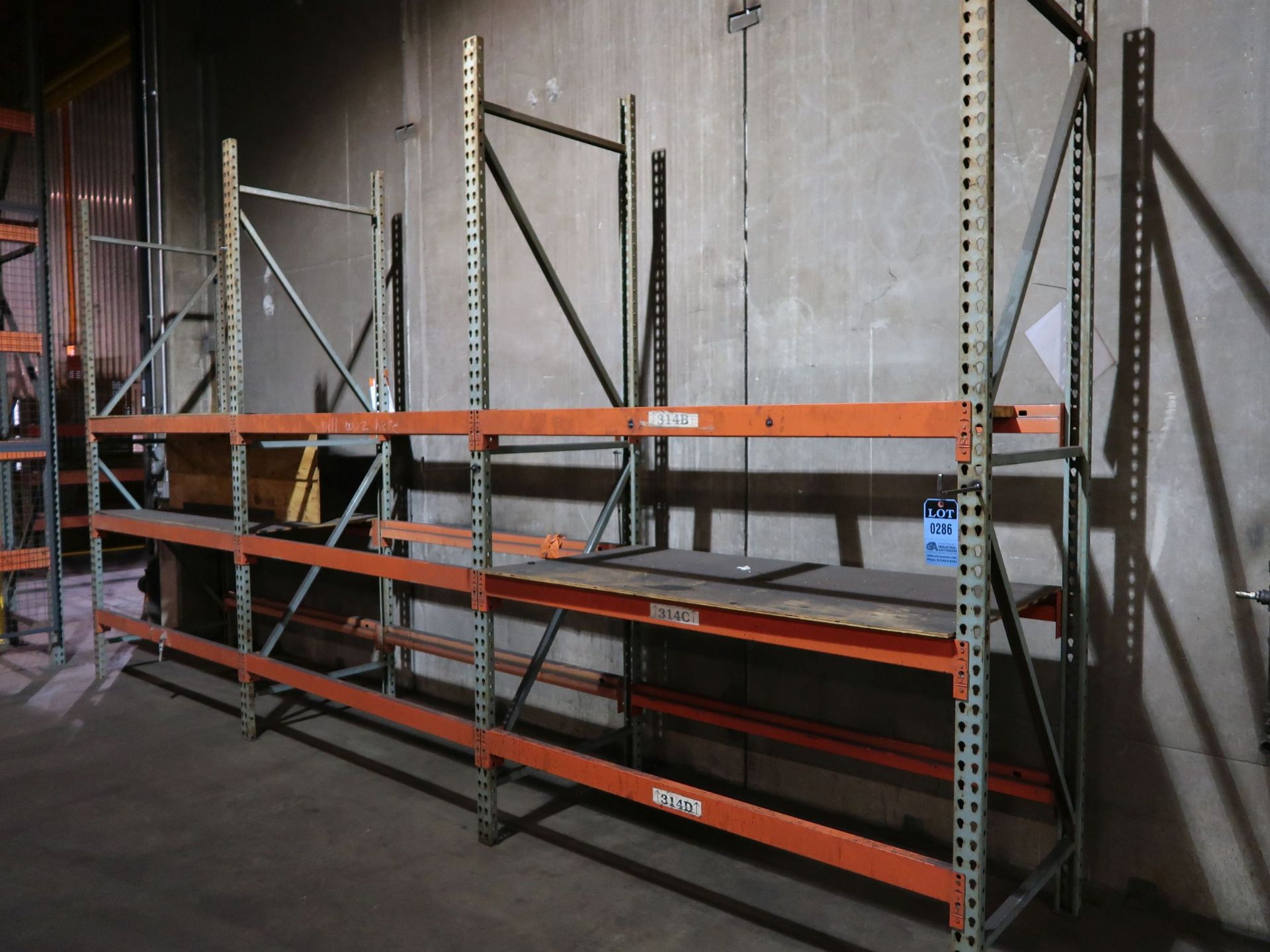 SECTIONS 36" X 72" X 120" HIGH ADJUSTABLE BEAM TEAR DROP STYLE PALLET RACK