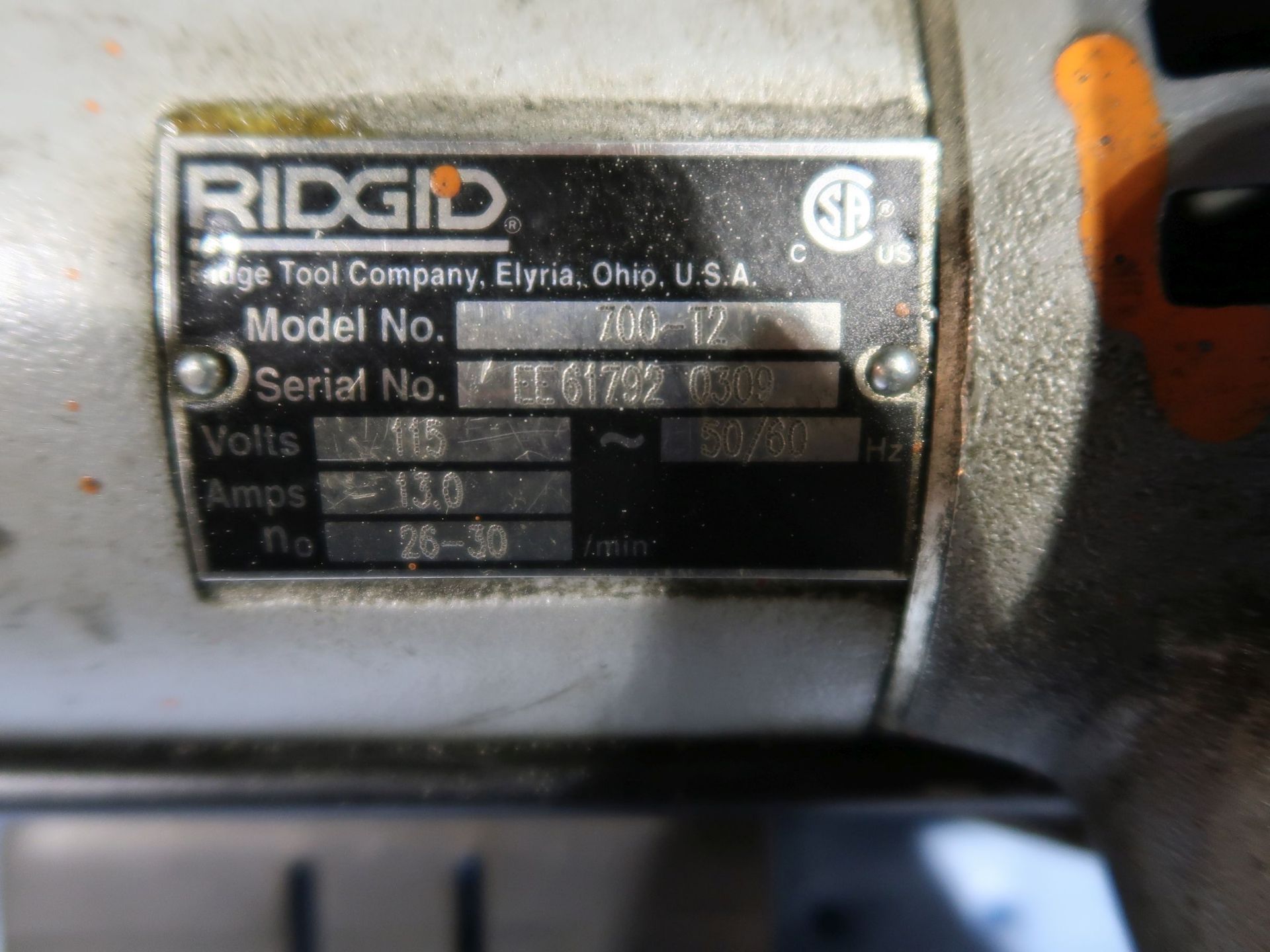 RIDGID MODEL 700-12 HAND POWER THREADER - Image 2 of 2