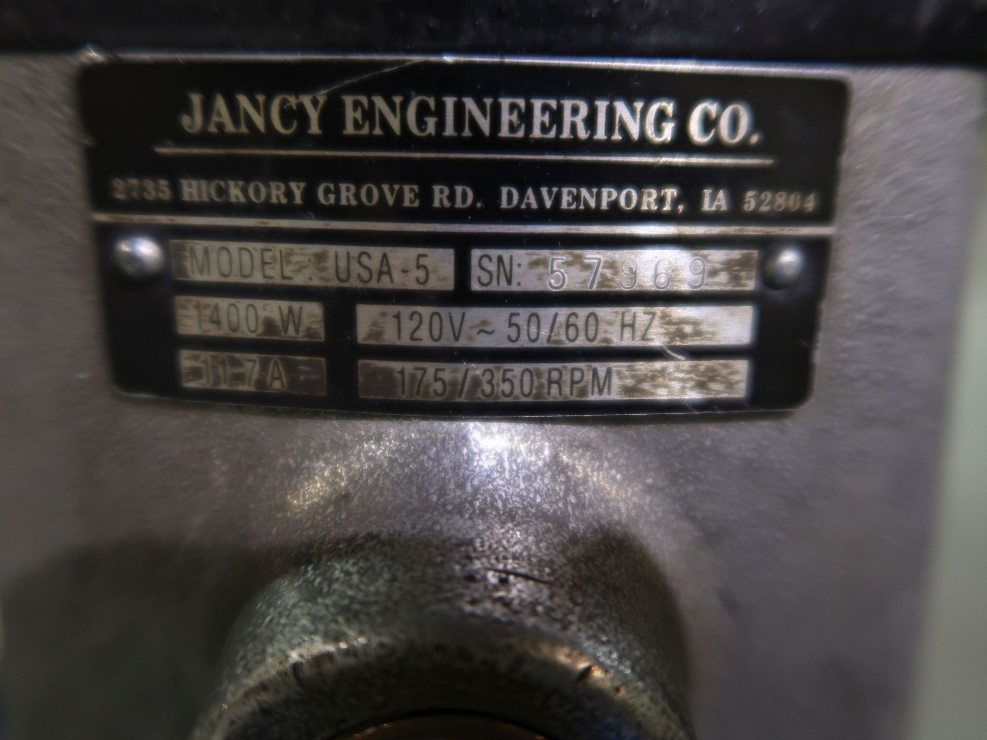 JANCY ENGINEERING MODEL USA-5000 "SLUGGER" HEAVY DUTY MAGNETIC BASE DRILL; S/N 57969 - Image 3 of 3