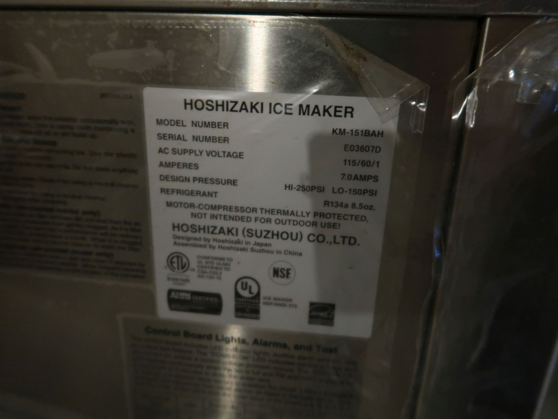 HOSHIZAKI ICE MACHINE - Image 2 of 2