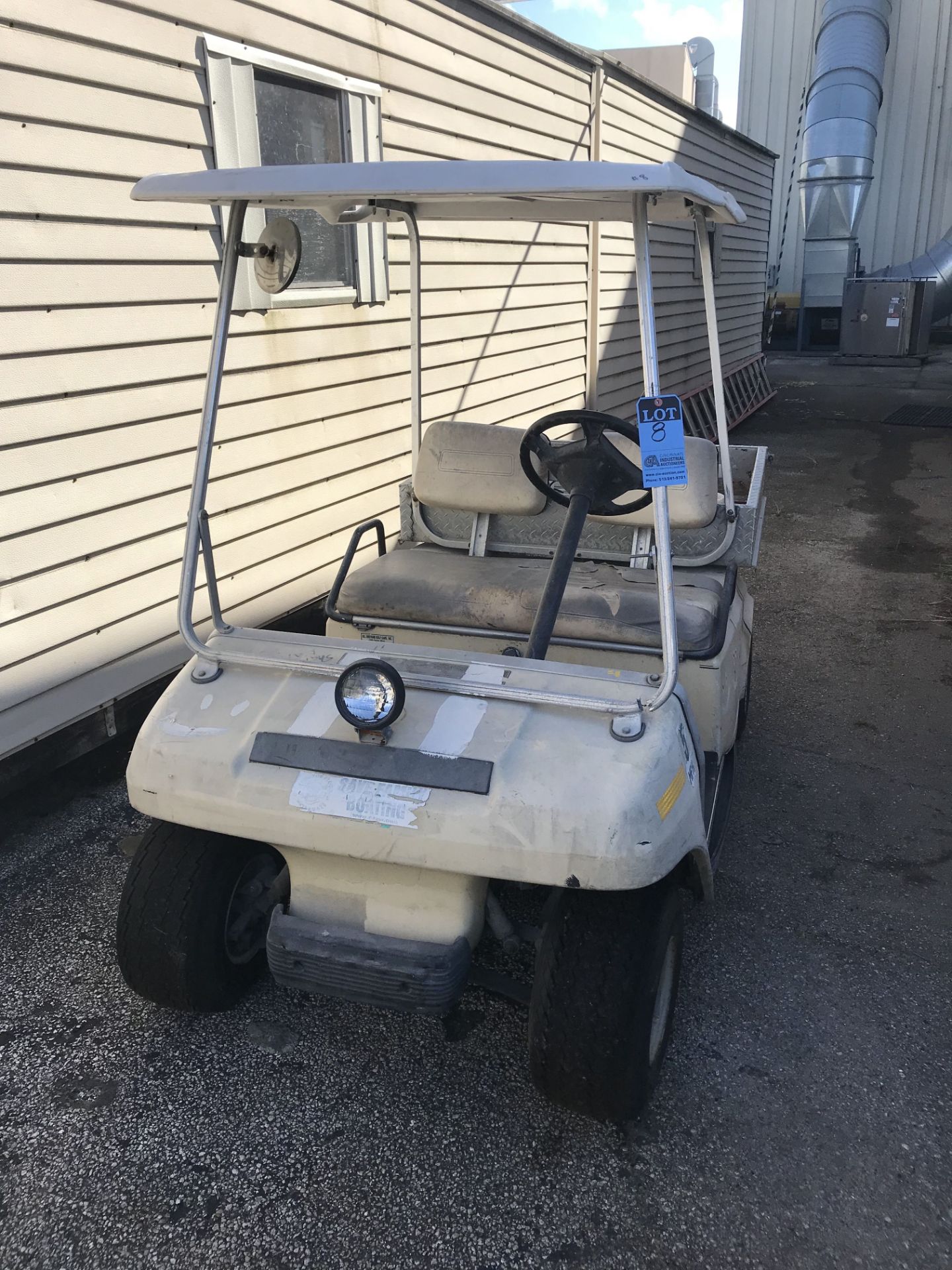 CLUB CAR ELECTRIC GOLF CART; S/N A9435-398658, 30" X 42" WORK BED **LOCATED AT 350 SEA RAY DR.,