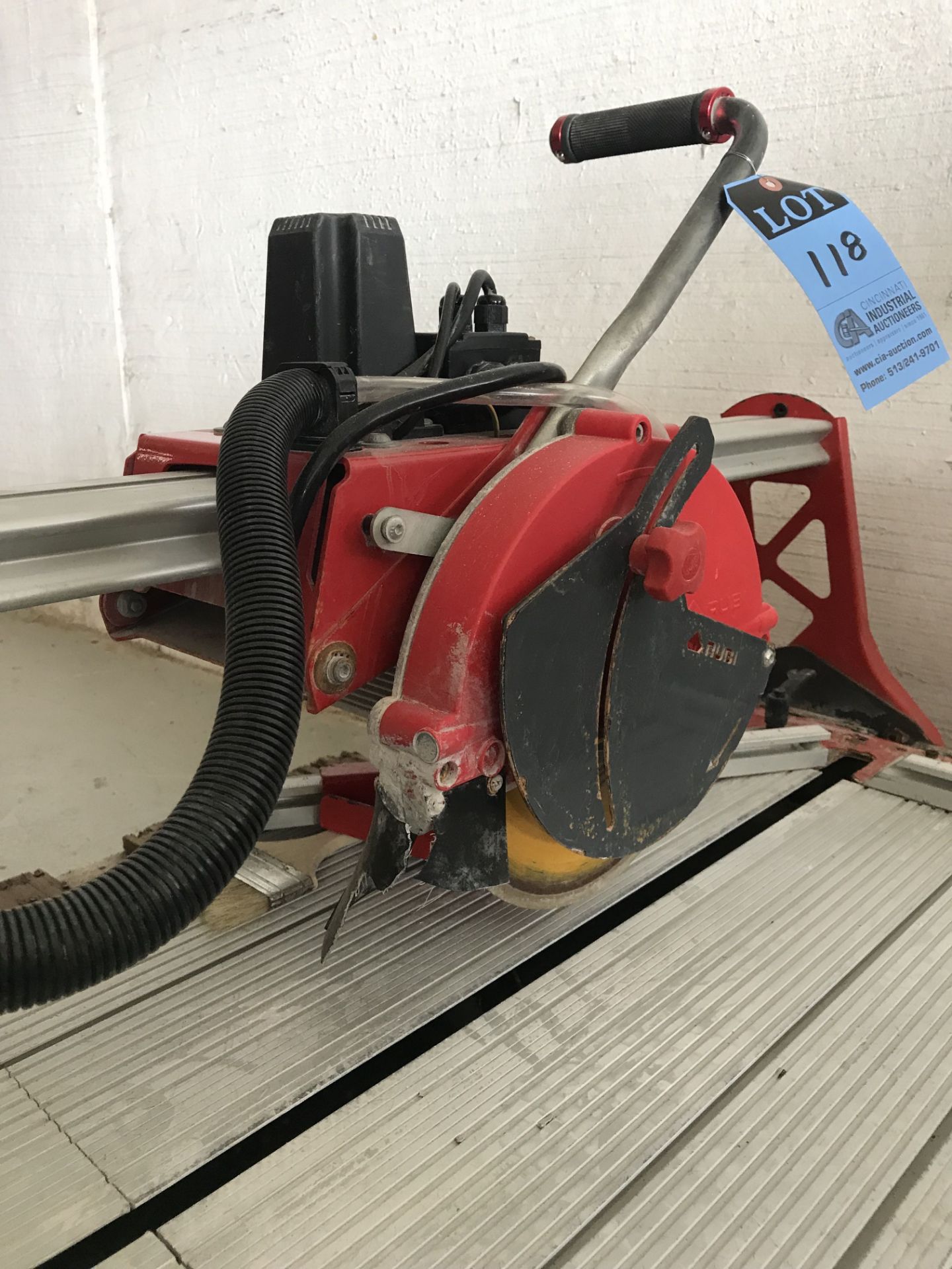RUBI MODEL 250/1200 WET SAW, 36" TRAVEL, 19" X 36" TABLE SIZE **LOCATED AT 100 SEA RAY DR., - Image 2 of 3