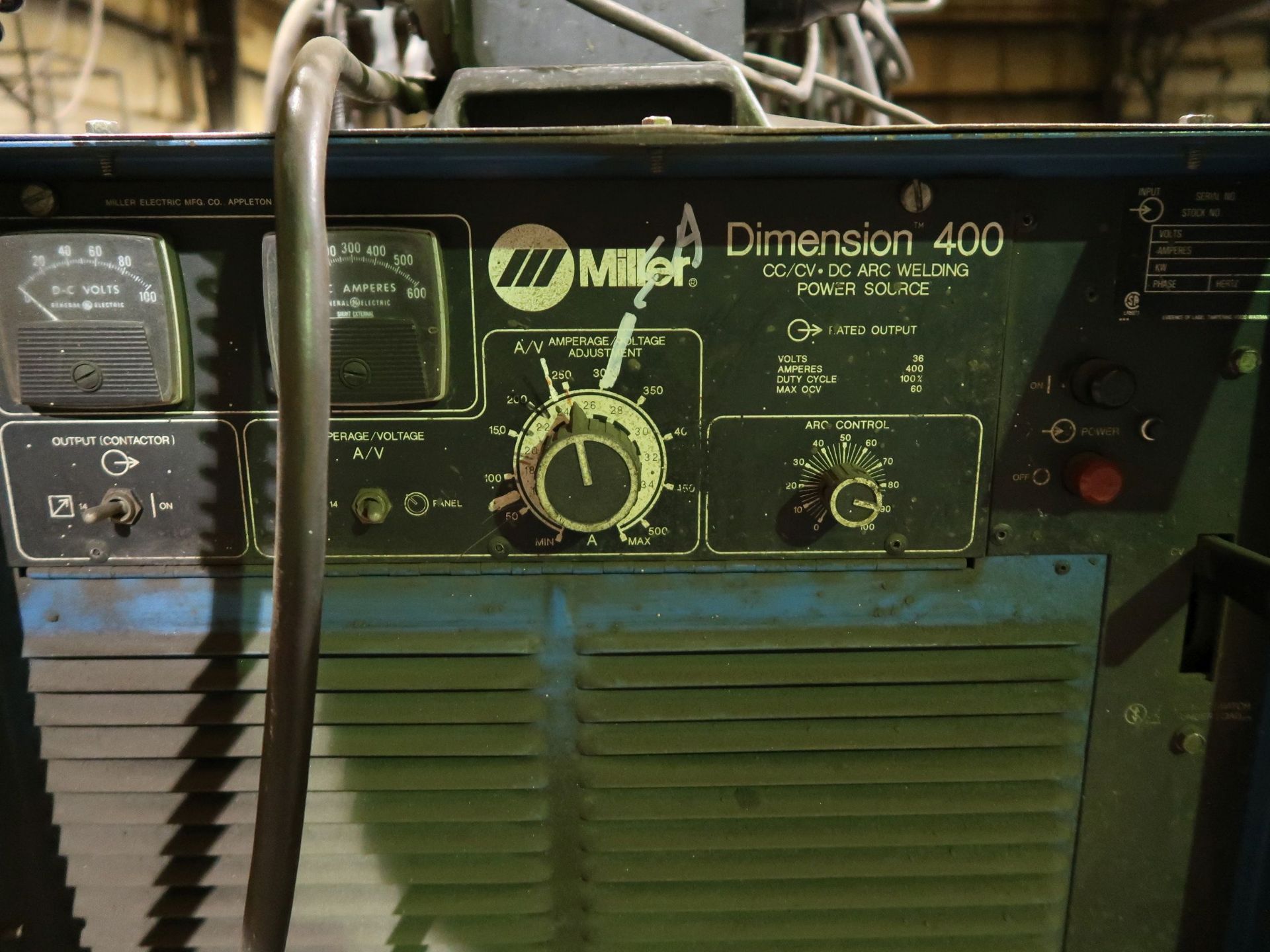 MILLER DIMENSION 400 WELDER WITH S-52A WIRE FEED - Image 2 of 3