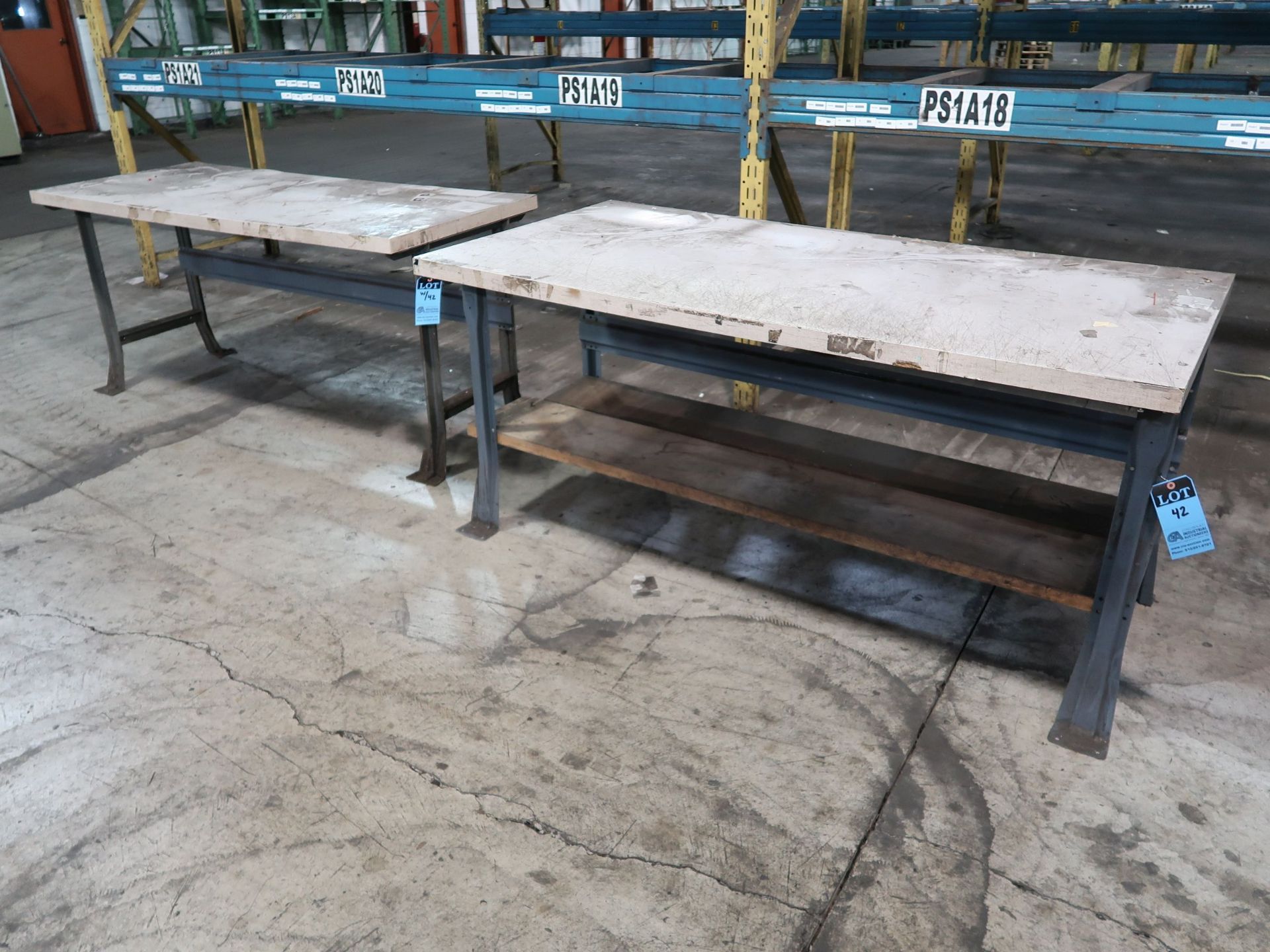 (LOT) (2) 36" X 72" AND 30" X 72" BENCHES