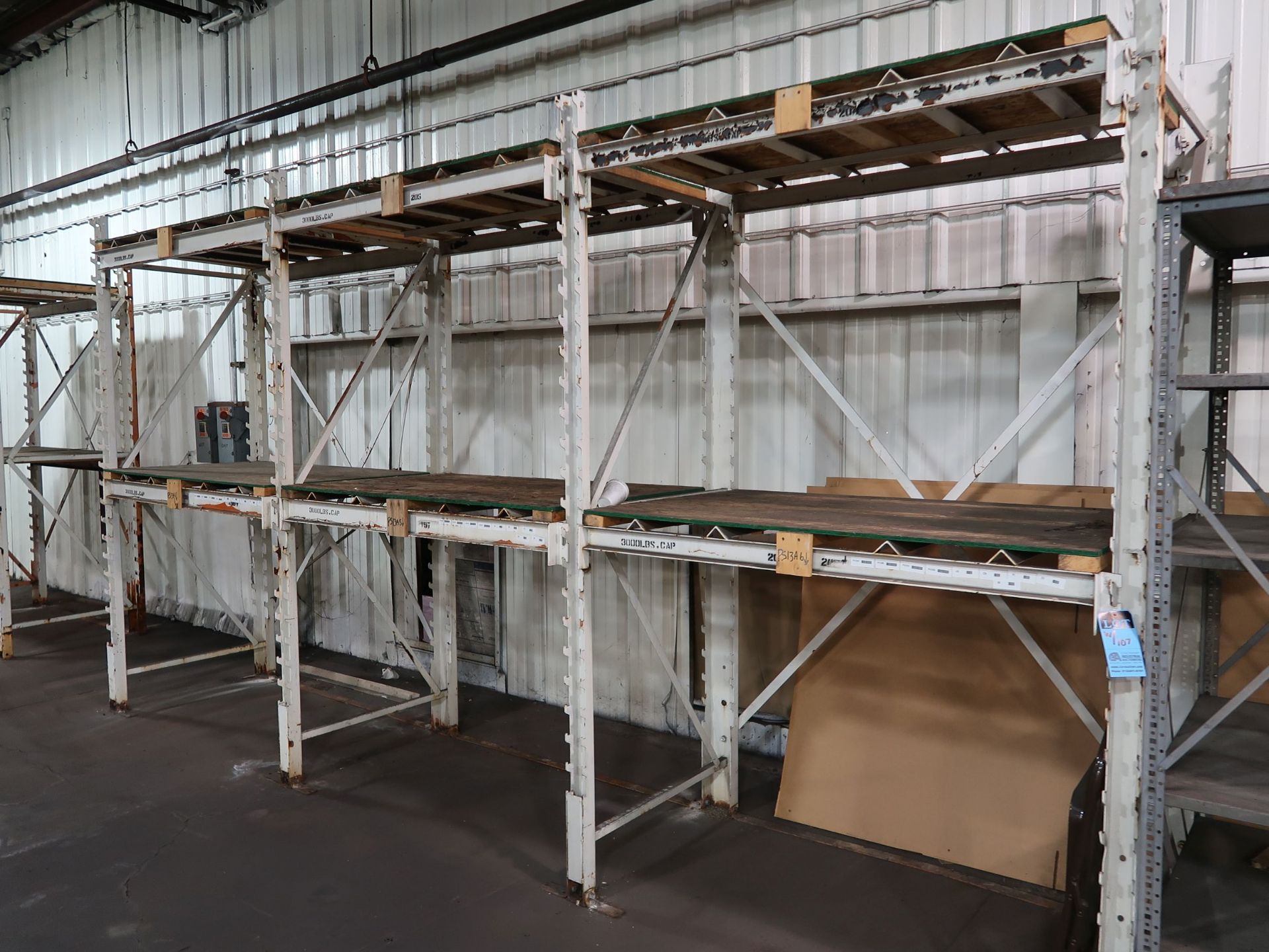 SECTIONS 38" X 64" X 108" ADJUSTABLE BEAM PALLET RACK, (12) 38" X 108" UPRIGHTS, (16) 38" X 64" - Image 2 of 5