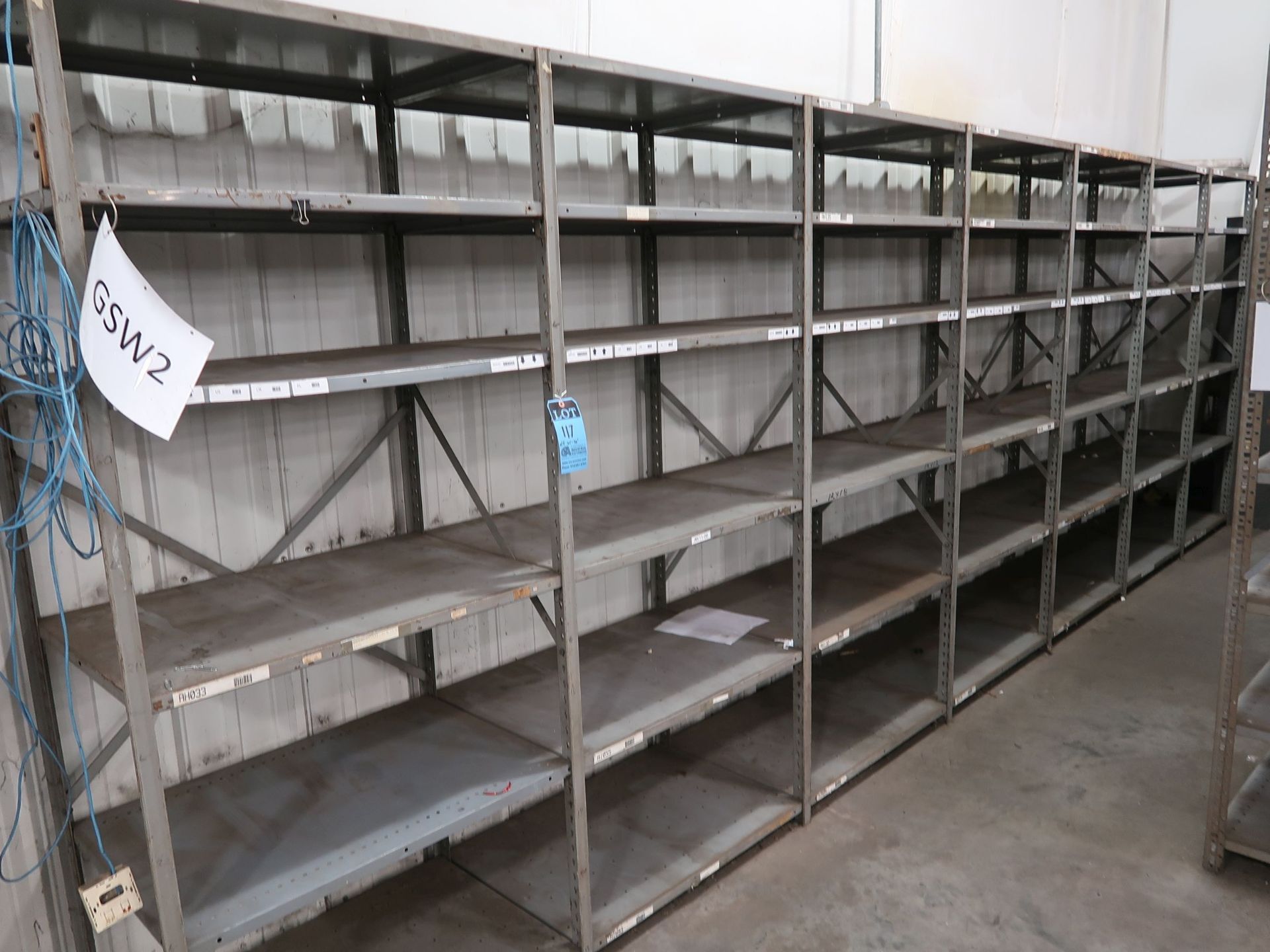 SECTIONS 24" X 36" X 85" STEEL SHELVES, (6) SHELVES PER SECTION - Image 2 of 3