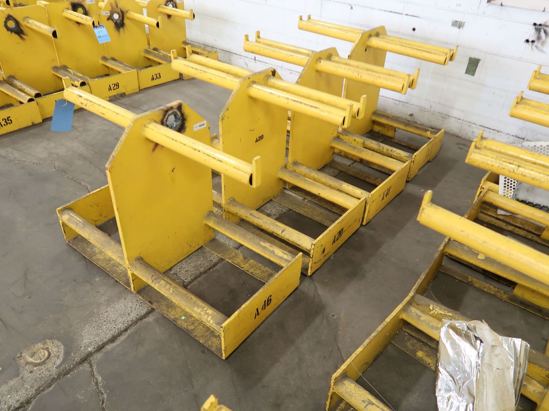 (LOT) (4) 18" X 44" DIAMETER 2-SIDED COIL STANDS - Image 2 of 3