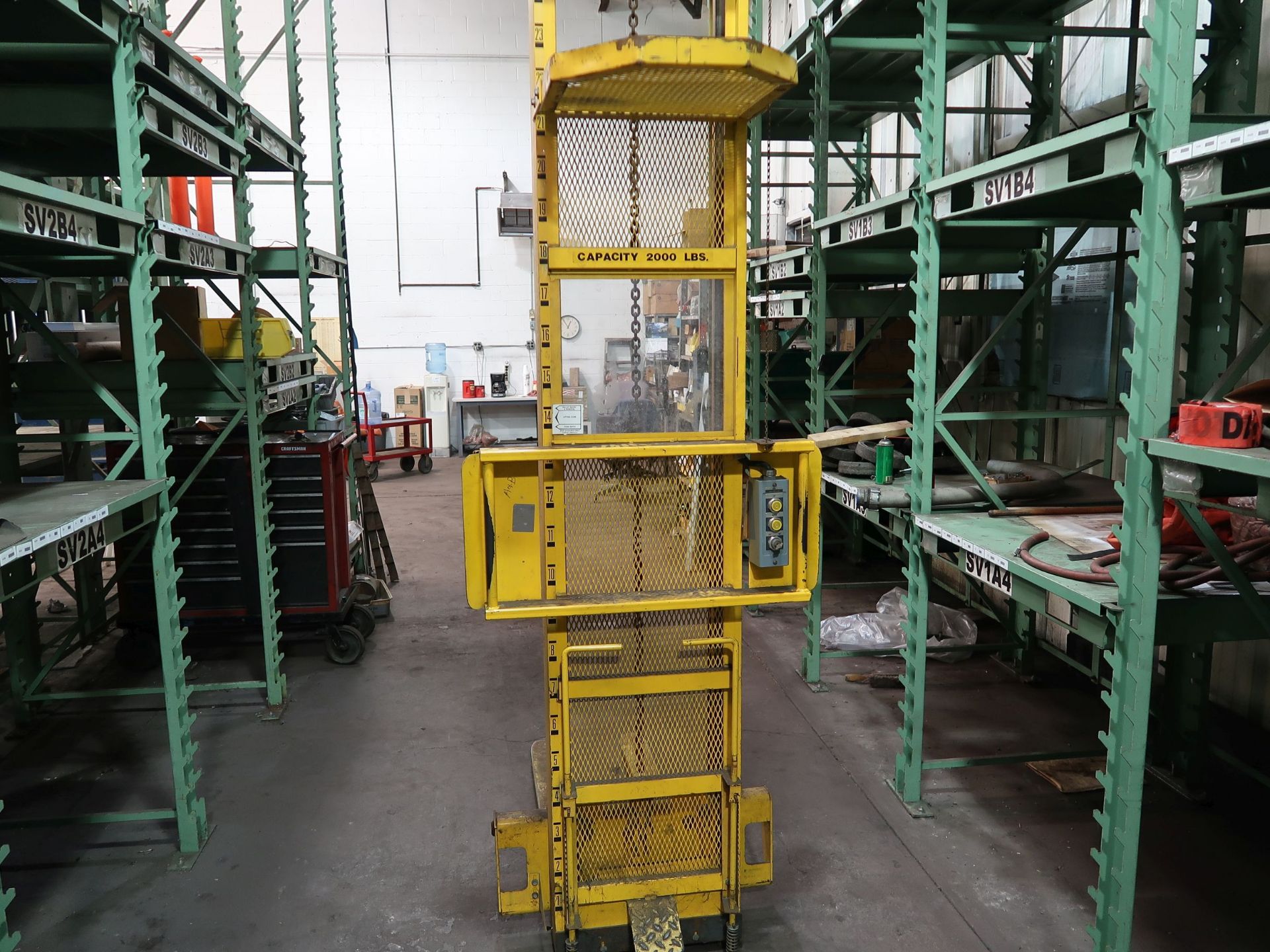 STANLEY VIDMAR "STAK-SYSTEM" 2,000 LB. CAPACITY INVENTORY RACK SYSTEM, (1) 42" FORK ELECTRIC CHAIN - Image 5 of 7