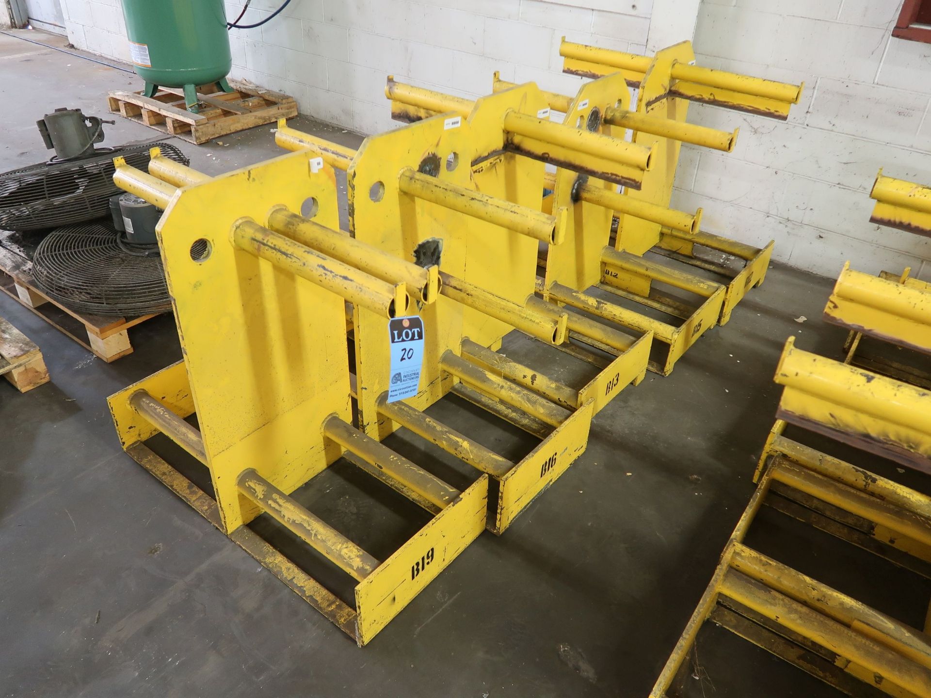(LOT) (5) 18" X 50" DIAMETER 2-SIDED COIL STANDS