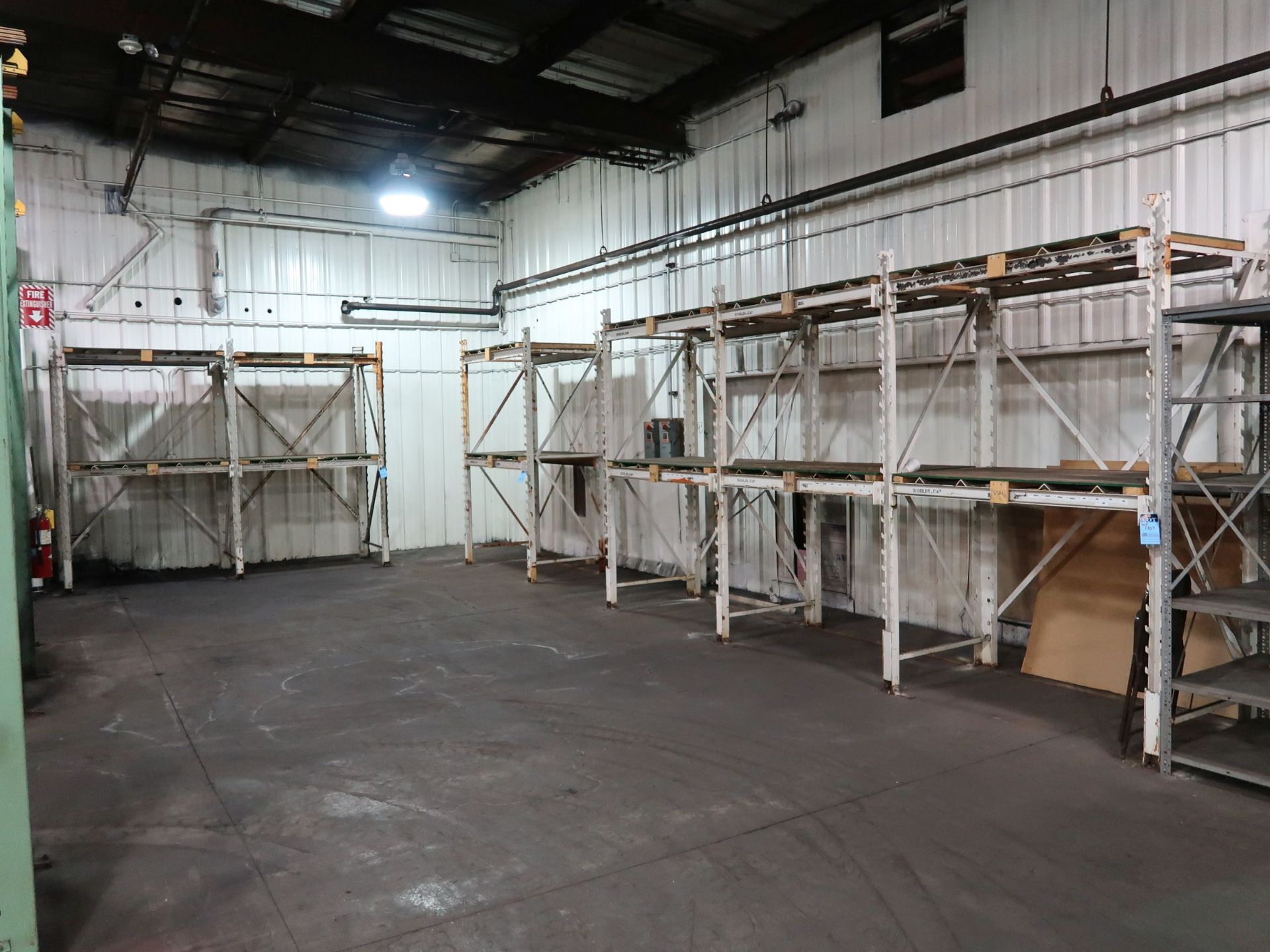 SECTIONS 38" X 64" X 108" ADJUSTABLE BEAM PALLET RACK, (12) 38" X 108" UPRIGHTS, (16) 38" X 64"
