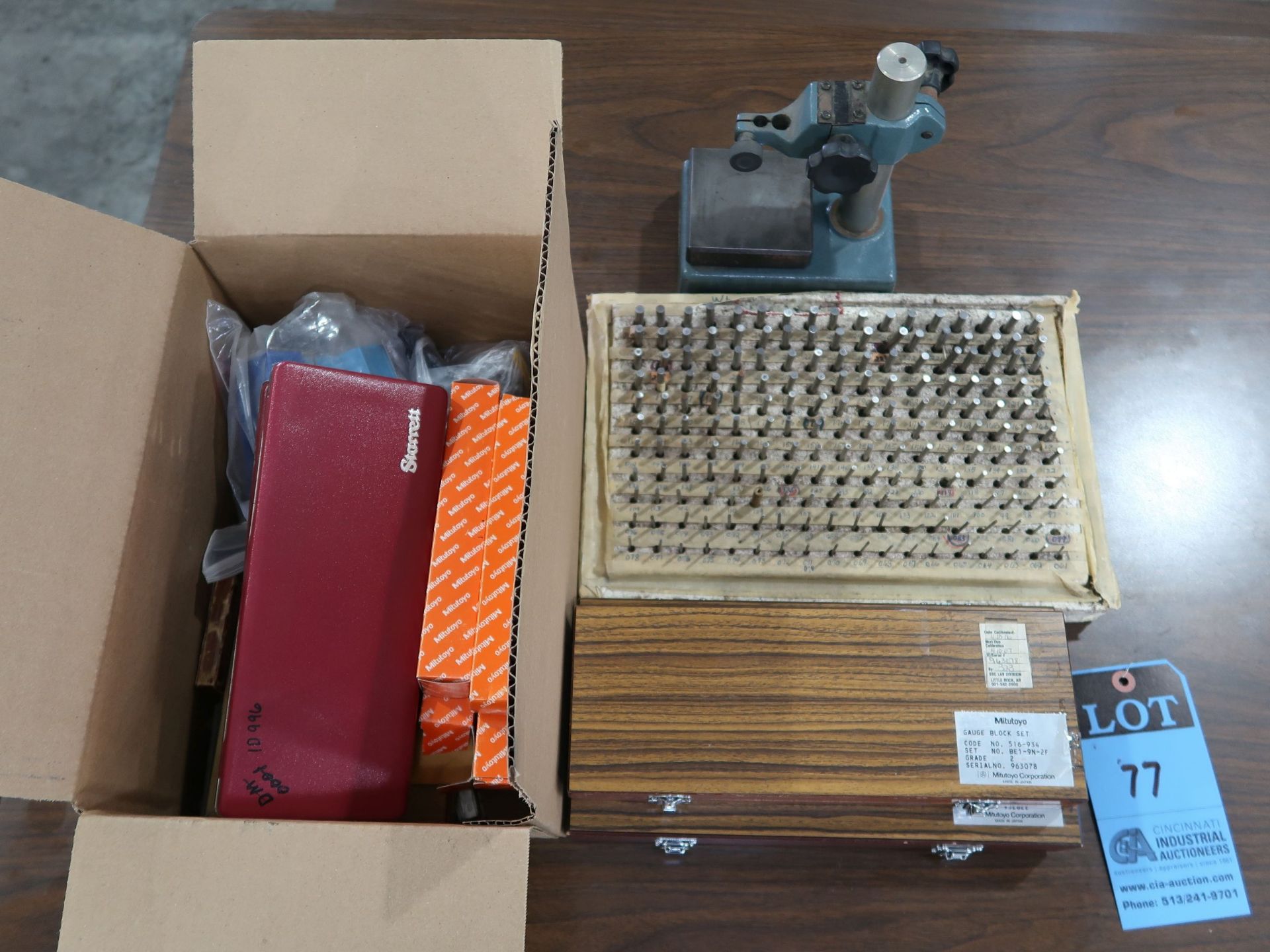 (LOT) MISCELLANEOUS INSPECTION INCLUDING PIN GAUGE, (2) BLOCK GAUGE SETS, DEPTH GAGES