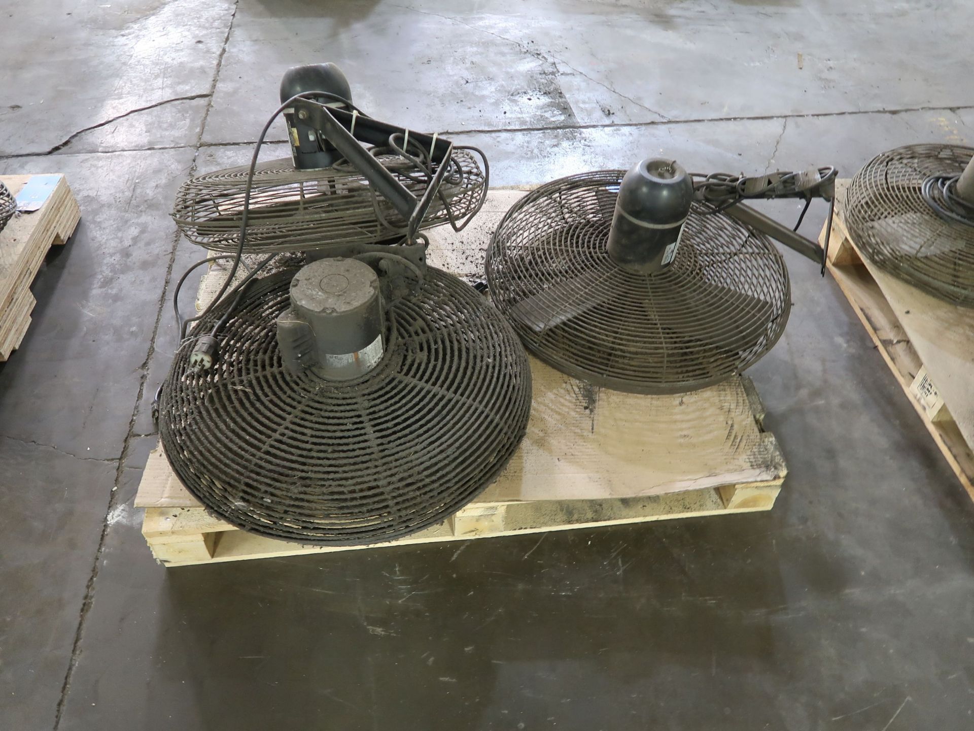 (LOT) (3) 20" DIAMETER WALL MOUNTED FANS - Image 2 of 2