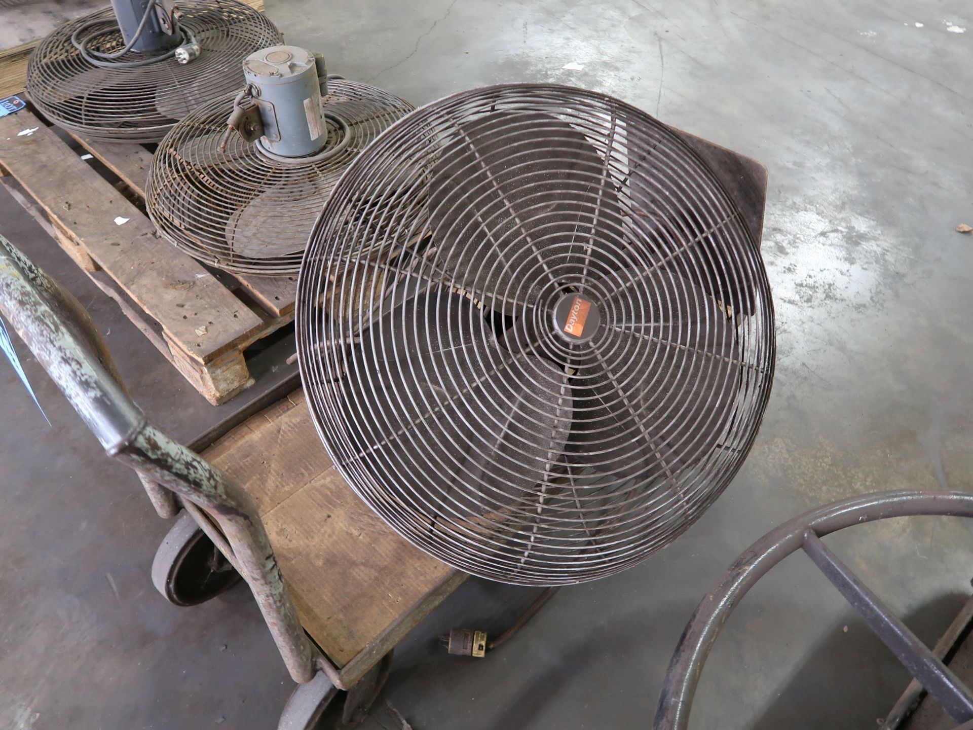 (LOT) (3) 20" DIAMETER WALL MOUNTED FANS - Image 3 of 3