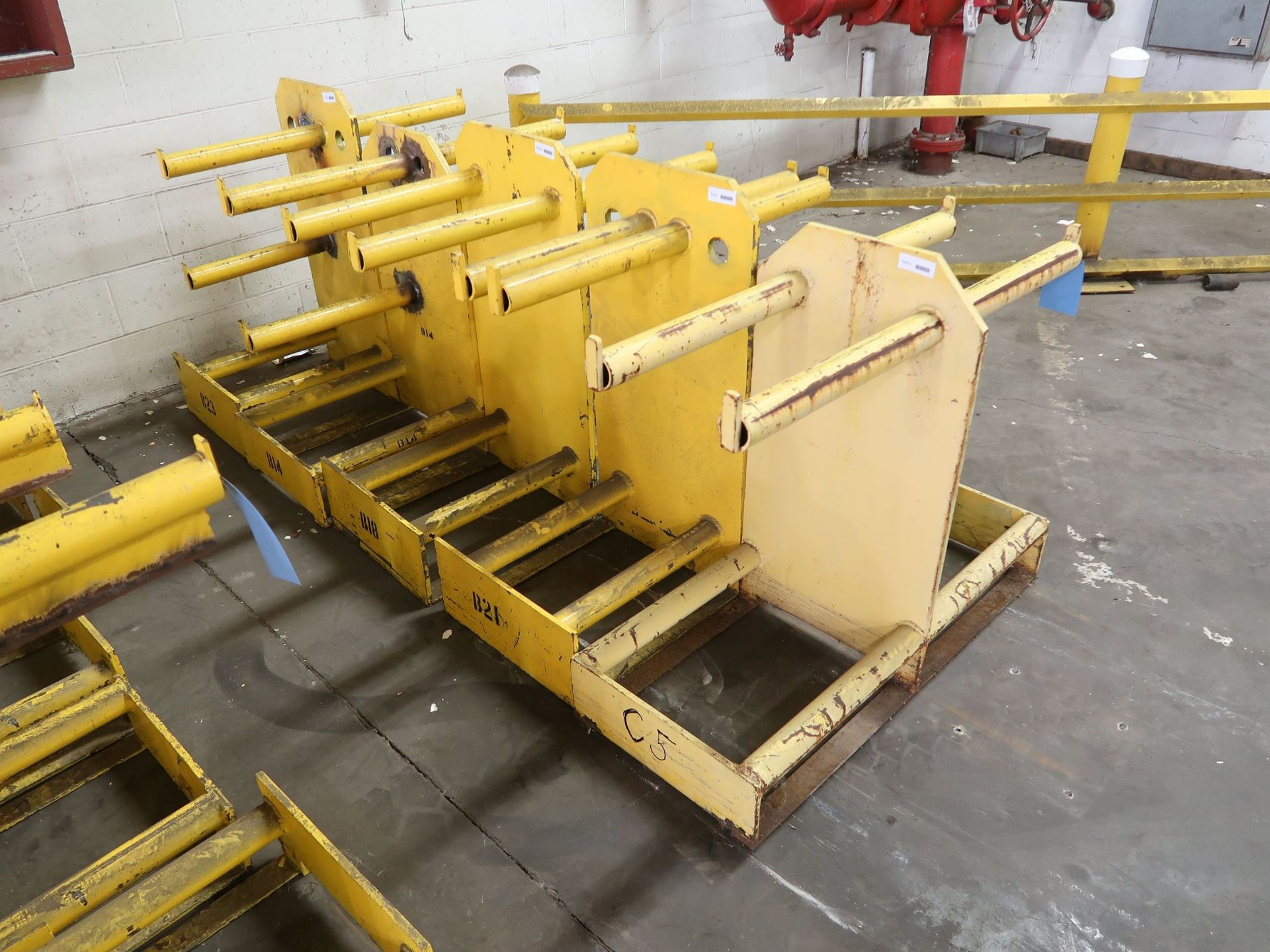 (LOT) (5) 18" X 50" DIAMETER 2-SIDED COIL STANDS - Image 2 of 3