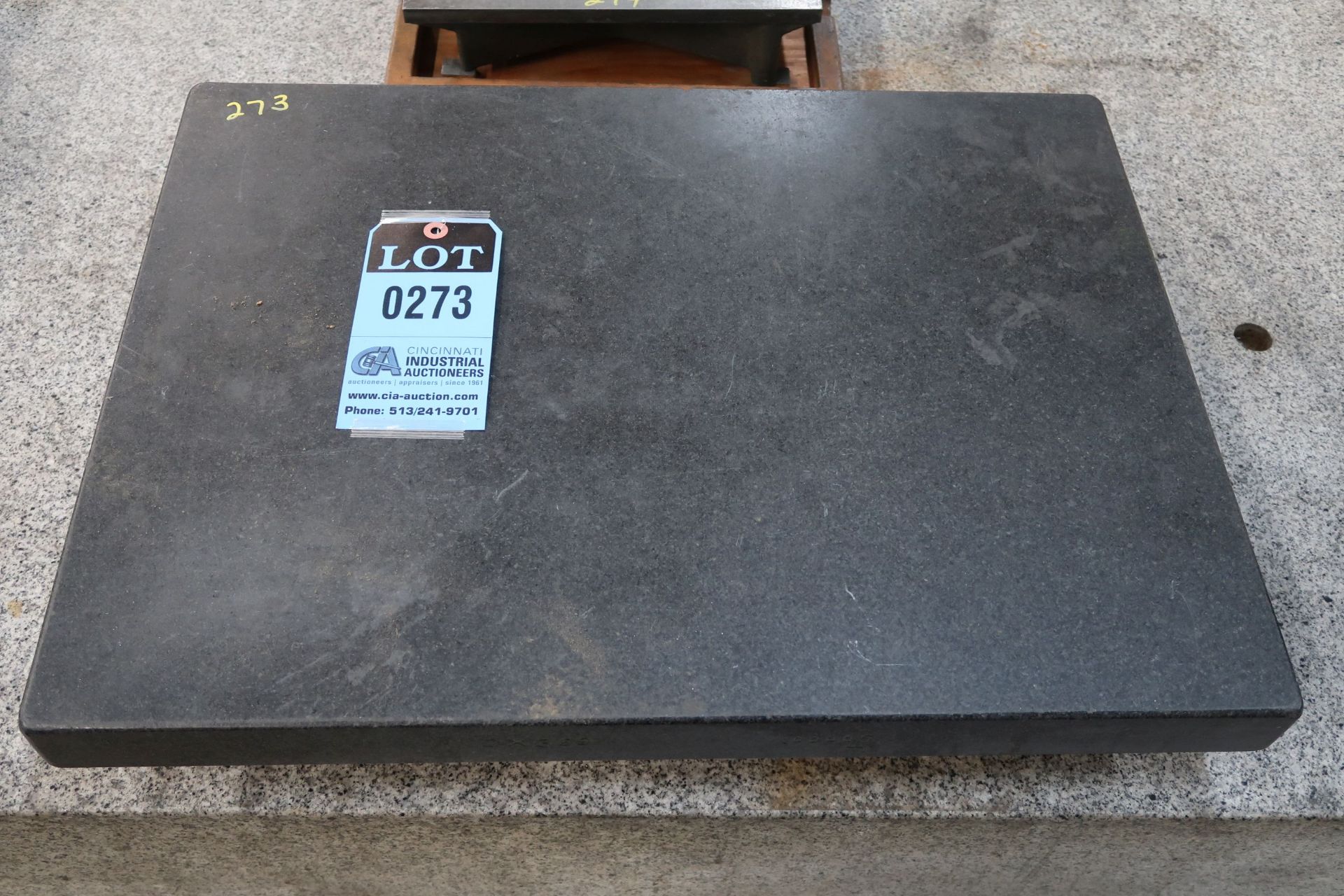 18" X 24" X 4" THICK FOUR LEDGE BLACK GRANITE SURFACE PLATE