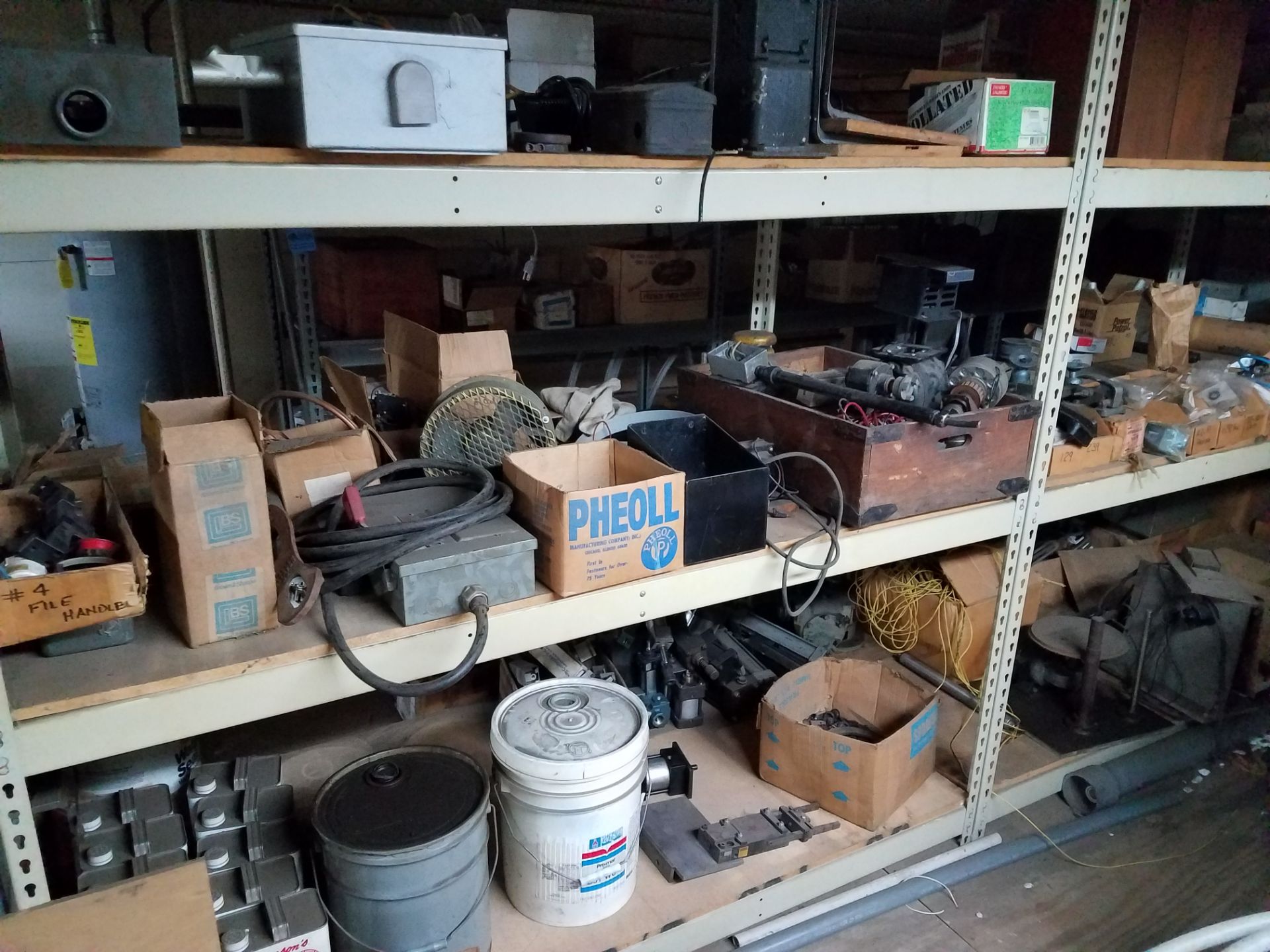 CONTENTS OF (8) SECTIONS OF RACK, HARDWARE, SWITCH GEAR, PIN FIXTURES, BEARINGS - Image 2 of 6