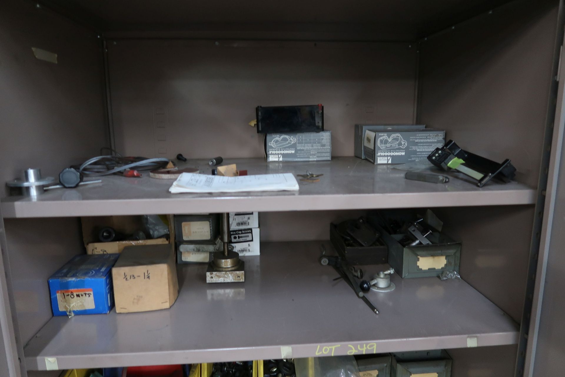 (LOT) MISCELLANEOUS HARDWARE WITH STORAGE CABINET - Image 2 of 3