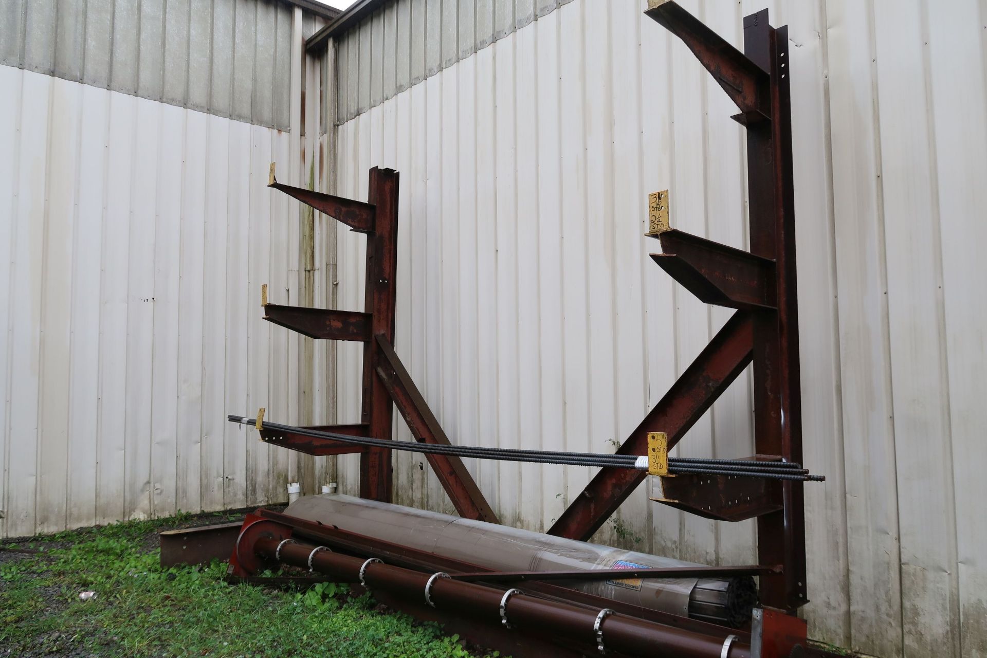 48" ARM XD 15' WIDE X 12' HIGH STEEL RACK WITH CONTENTS