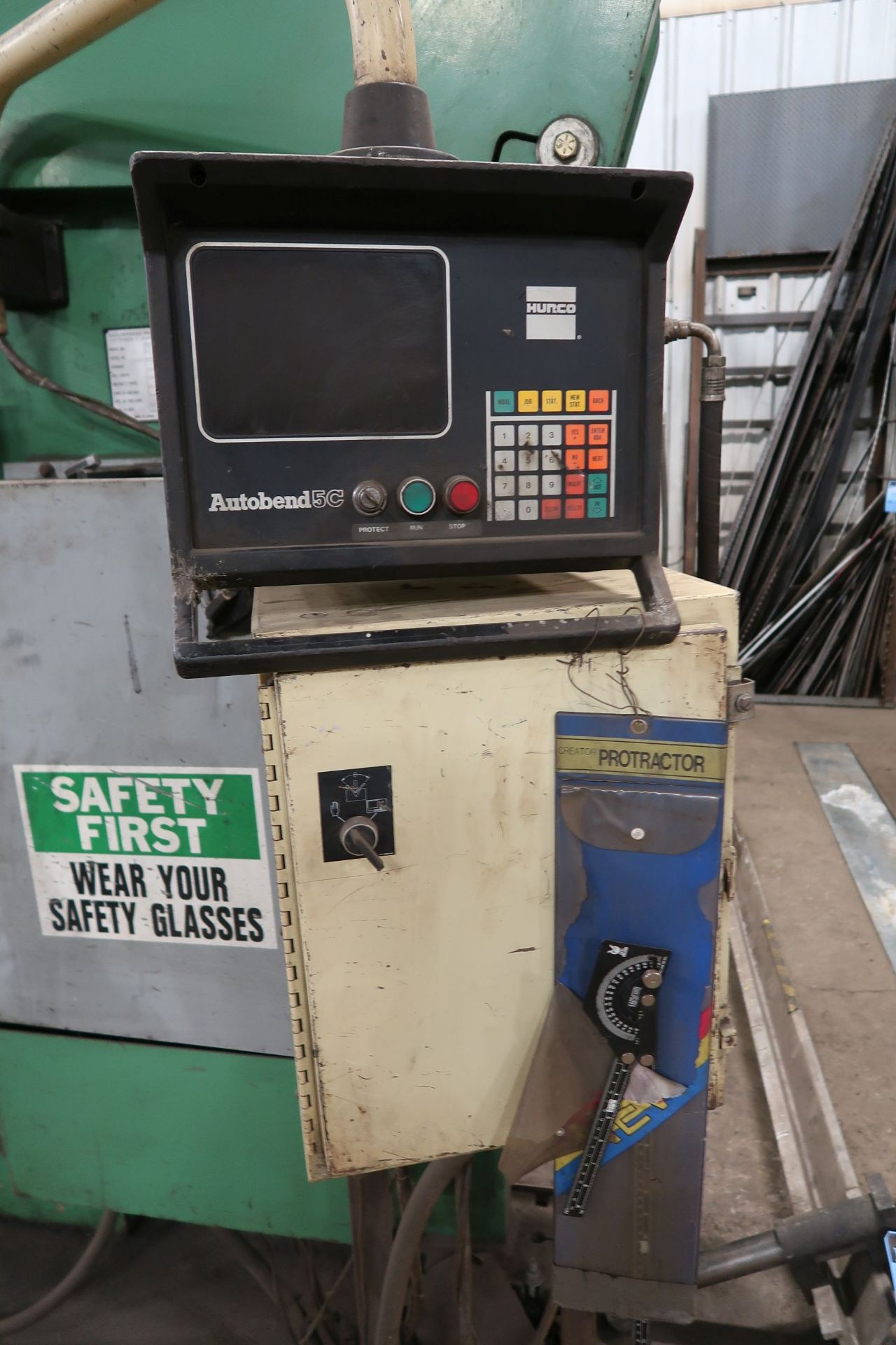 320 TON X 12' ACCUPRESS MODEL 732012 HYDRAULIC POWER PRESS BRAKE WITH CNC BACK GAGE; S/N 1832, - Image 7 of 12