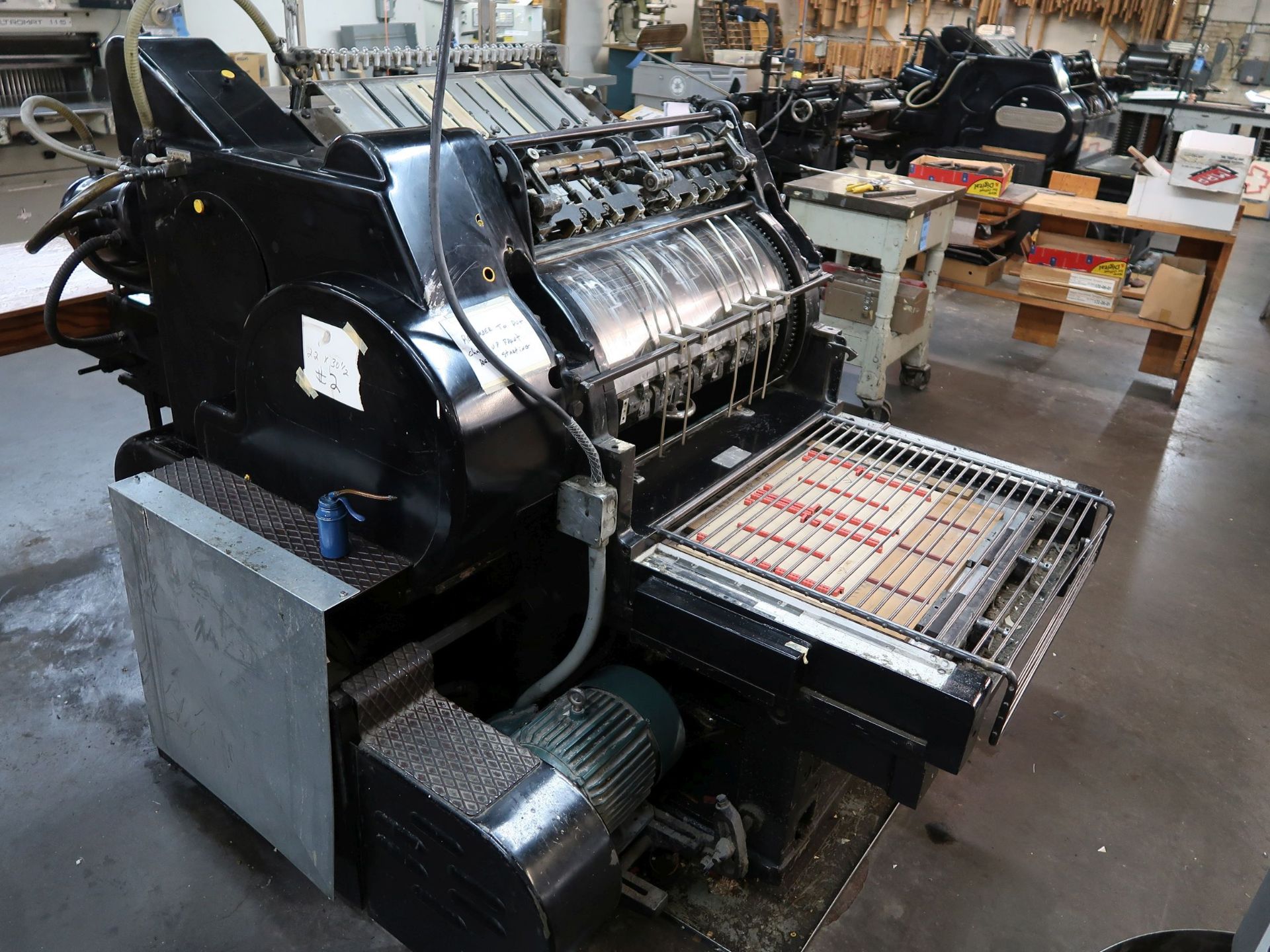 22" X 30.25" HEIDELBERG ORIGINAL CYLINDER DIE CUTTER; S/N SBGS20696, UPDATED VARIABLE SPEED CONTROL - Image 6 of 11