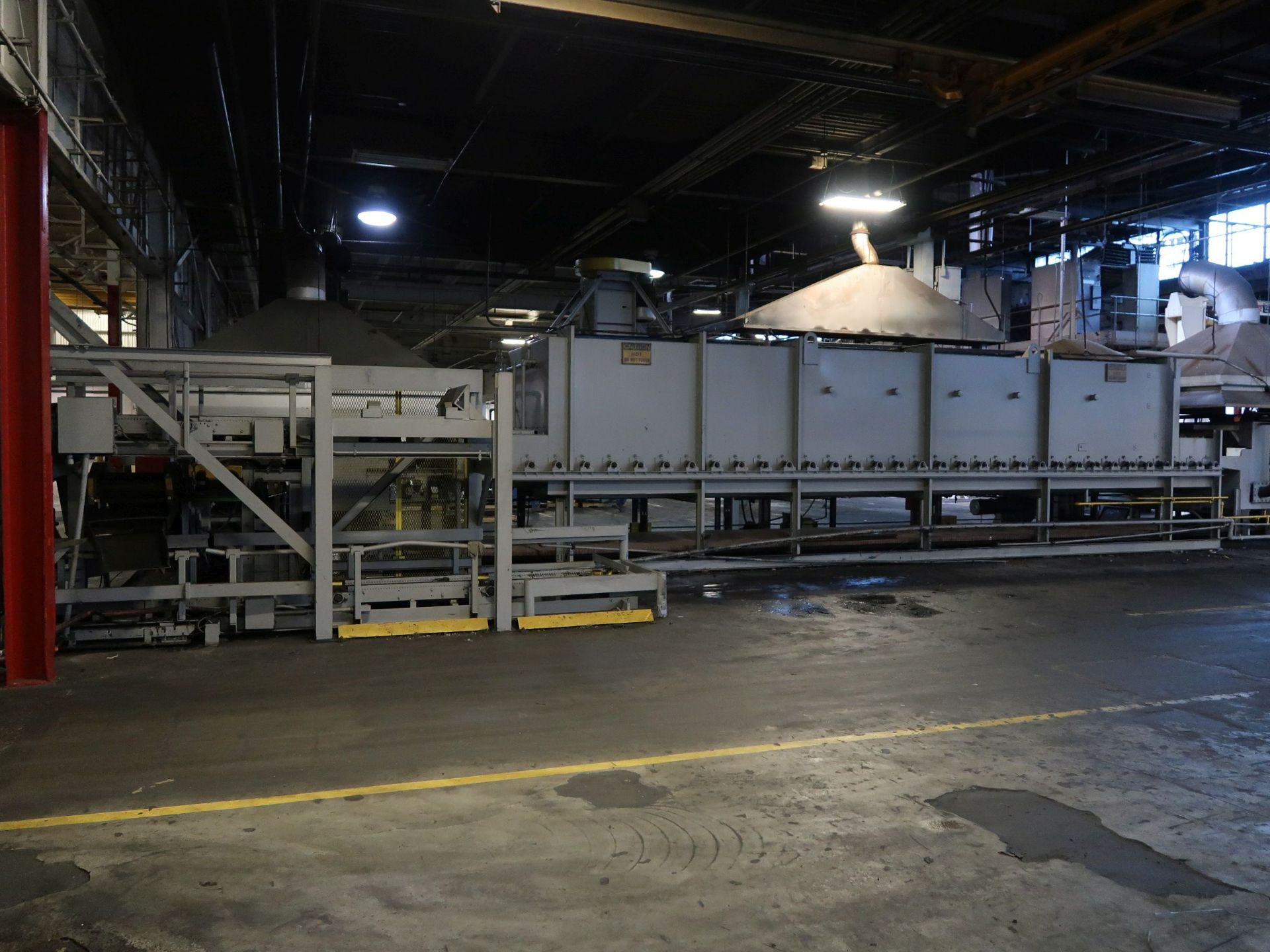 ATMOSPHERE FURNACE MESH BELT CONTINUOUS HEAT TREAT LINE; S/N 60879, UP TO 4,000 LBS./HOUR. 60"