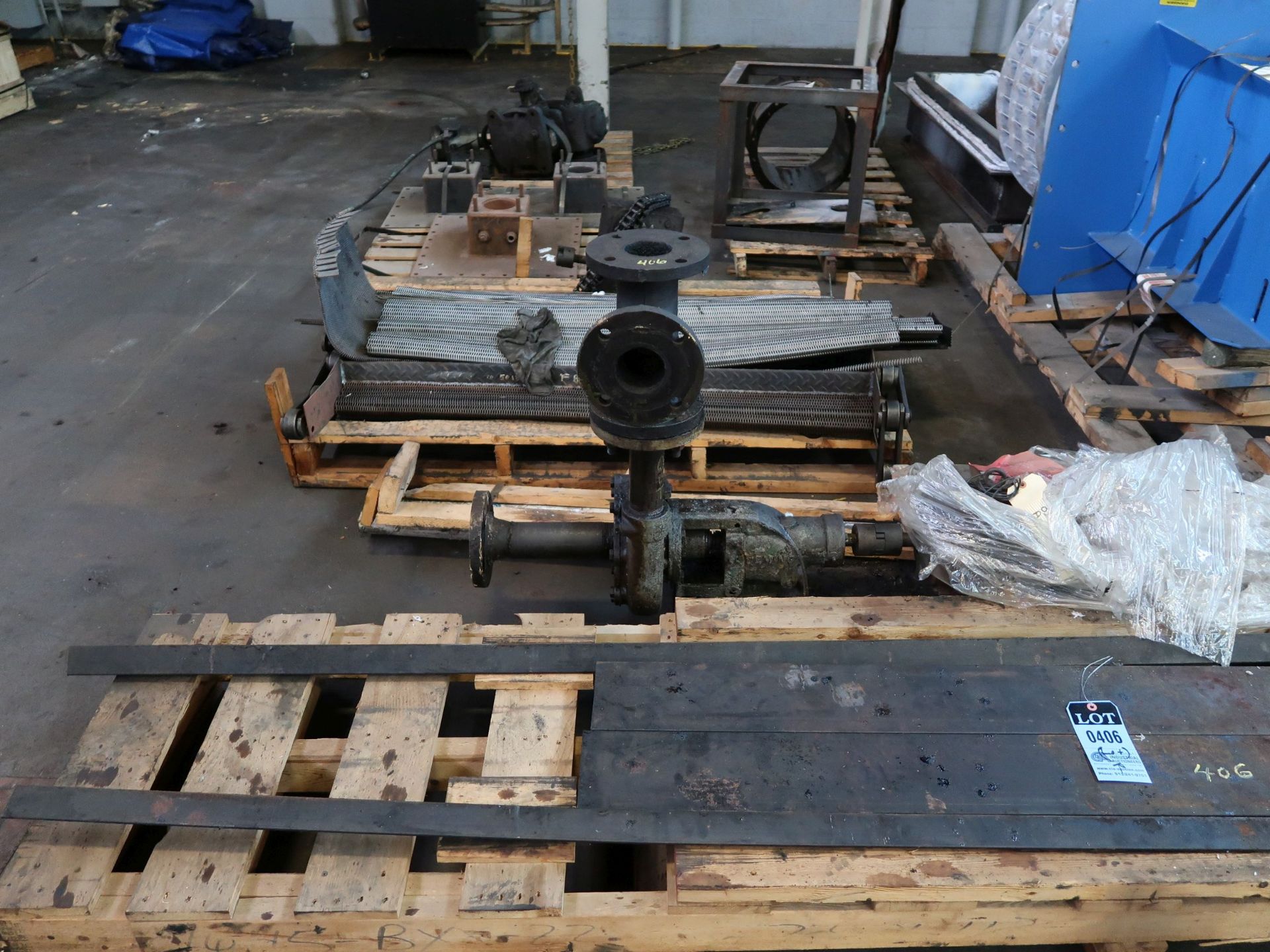(LOT) FURNACE PARTS AND ACCESSORIES ON APPROX. (9) SKIDS **NO FAN** - FORMERLY LOT 406, USED WITH
