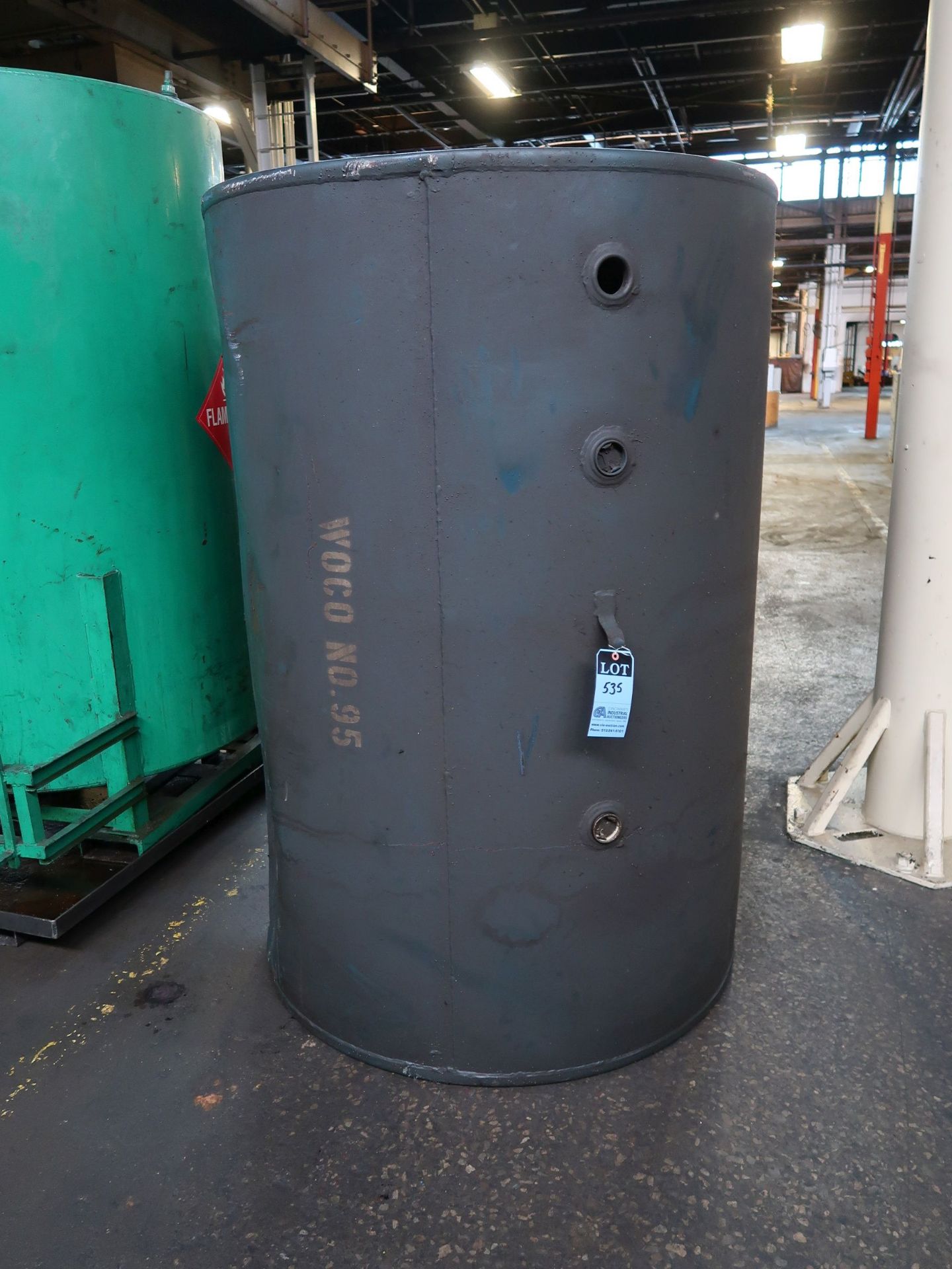48" X 72" HORIZONTAL STEEL TANK WITH FORK POCKETS