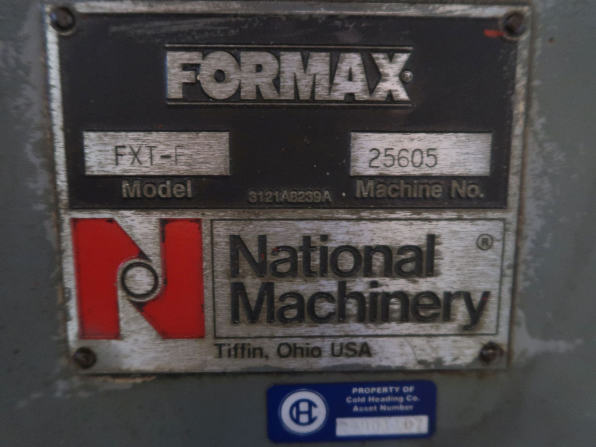 NATIONAL FORMAX MODEL FXT-F THREAD ROLLER; S/N 25605 - Image 11 of 11
