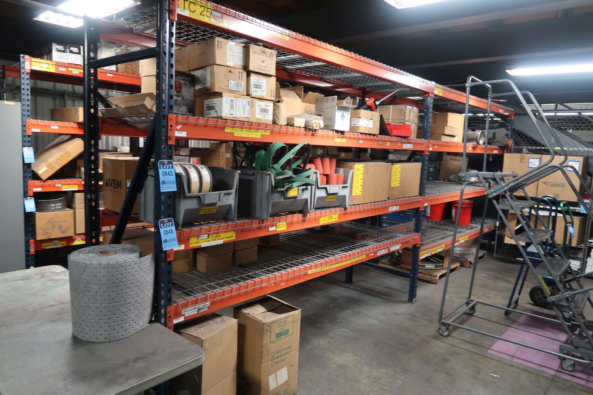 SECTIONS 36" X 120" X 8' PALLET RACK WITH DECKING **LOADING PRICE DUE TO ERRA - $200.00**