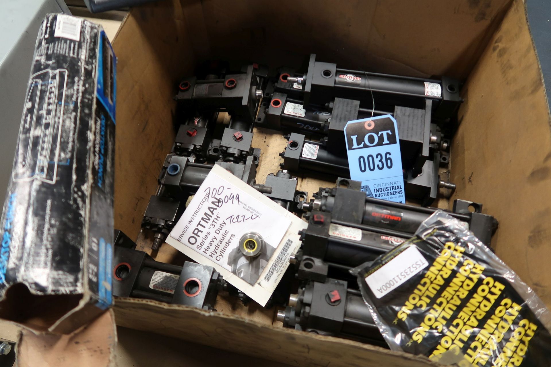 (LOT) ORTMAN HYDRAULIC CYLINDERS WITH ARO PUMP