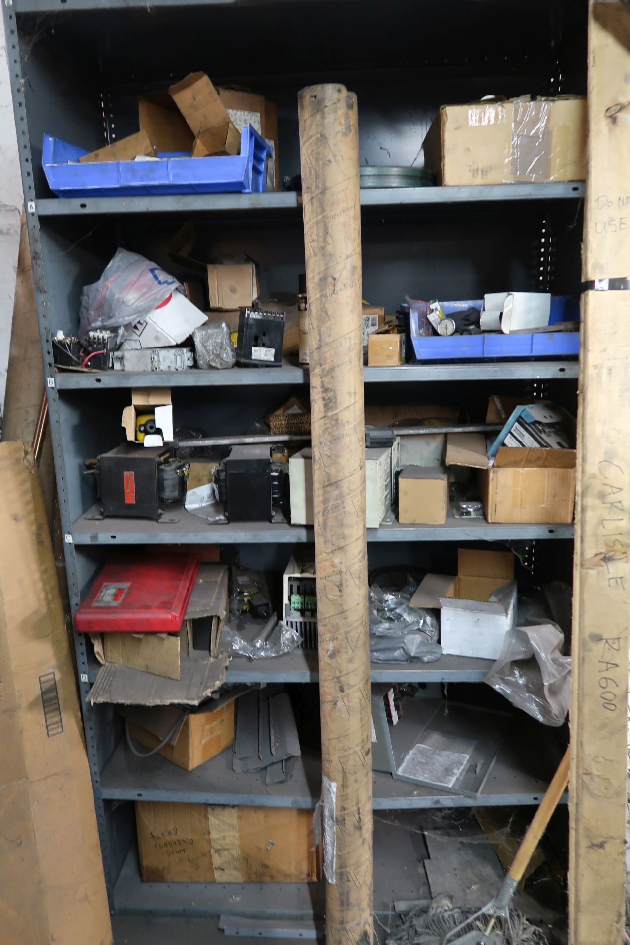 (LOT) CABINETS AND RACKS WITH MAINTENANCE SUPPLIES UNDER STEP **LOADING PRICE DUE TO ERRA - $1,500. - Image 3 of 15