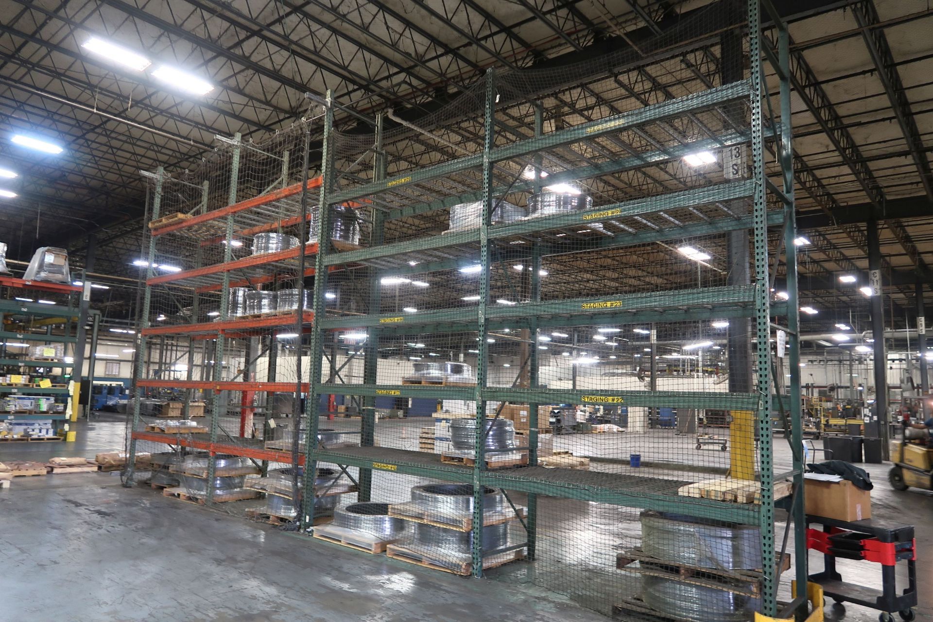 SECTIONS 42" X 108" X 16' HIGH PALLET RACK **LOADING PRICE DUE TO ERRA - $200.00**