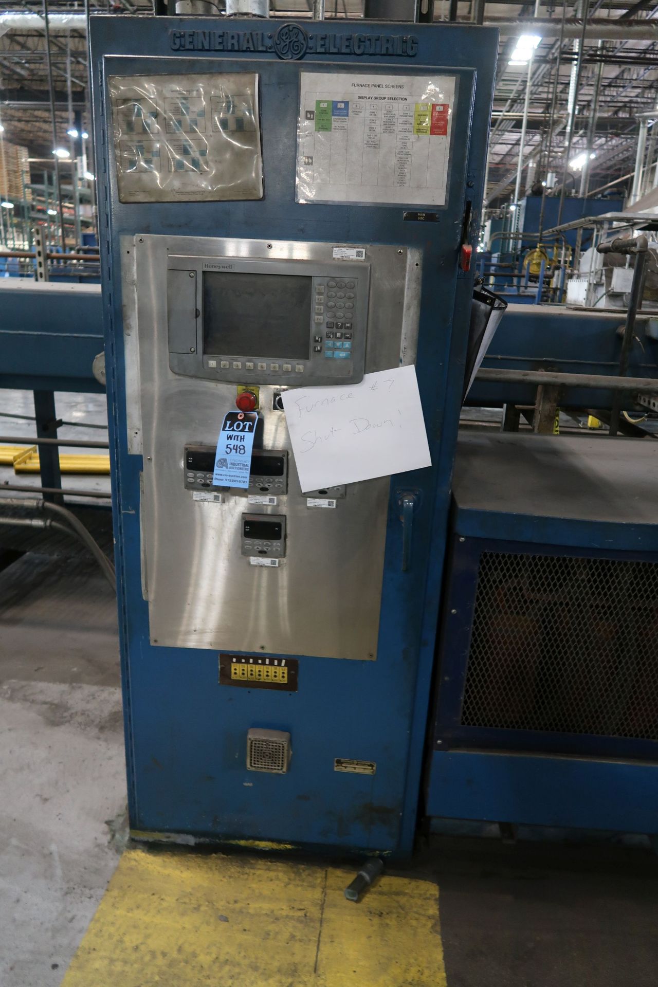 GENERAL ELECTRIC 3-ZONE GAS FIRED BELT FURNACE, 22" WIDE BELT **LOADING PRICE DUE TO ERRA - $6,500. - Bild 4 aus 9