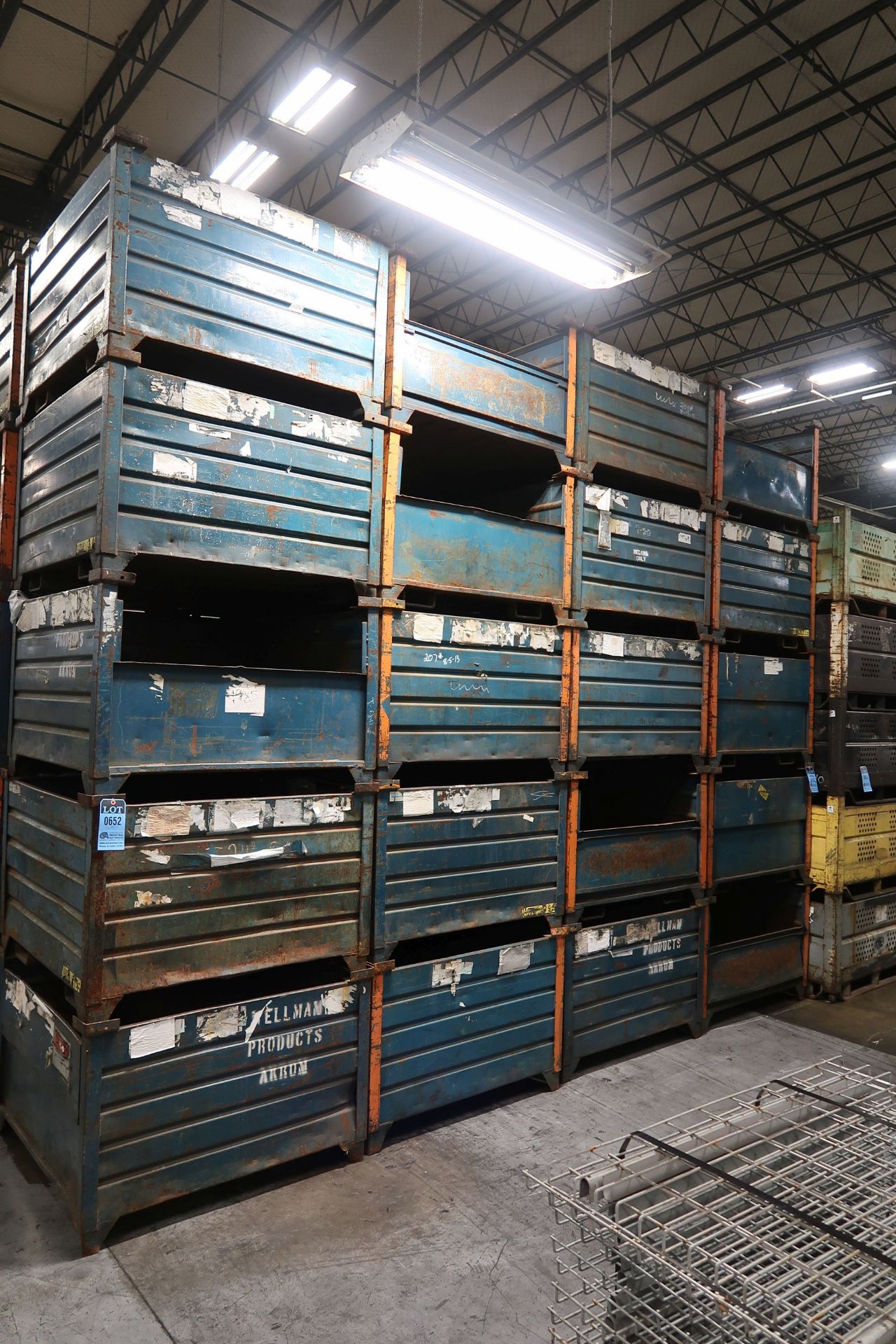 42" X 42" X 24" DEEP STACKABLE STEEL TUBS **LOADING PRICE DUE TO ERRA - $250.00**