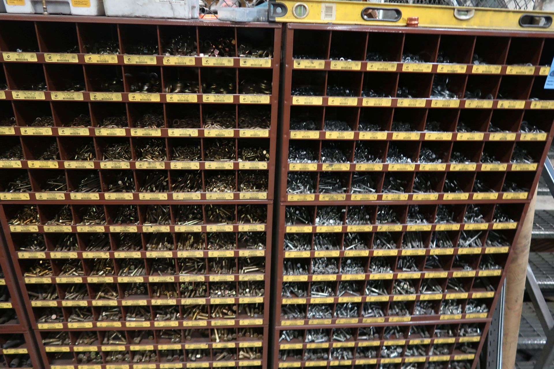 SECTIONS OF PIGEON HOLE CABINET WITH HARDWARE - Image 3 of 7