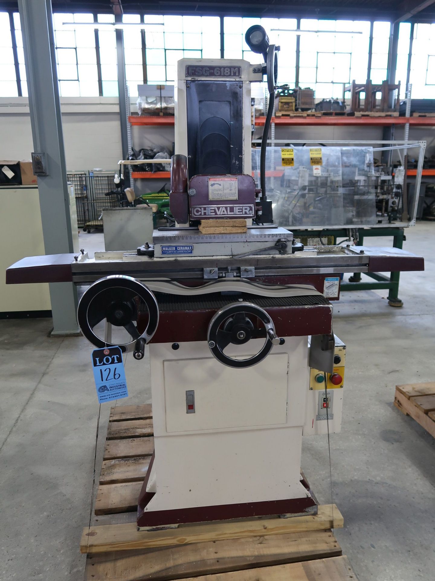 6" X 18" CHEVALIER MODEL FSG-618M HAND FEED SURFACE GRINDER; S/N A3829031, WITH 6" X 18" WALKER