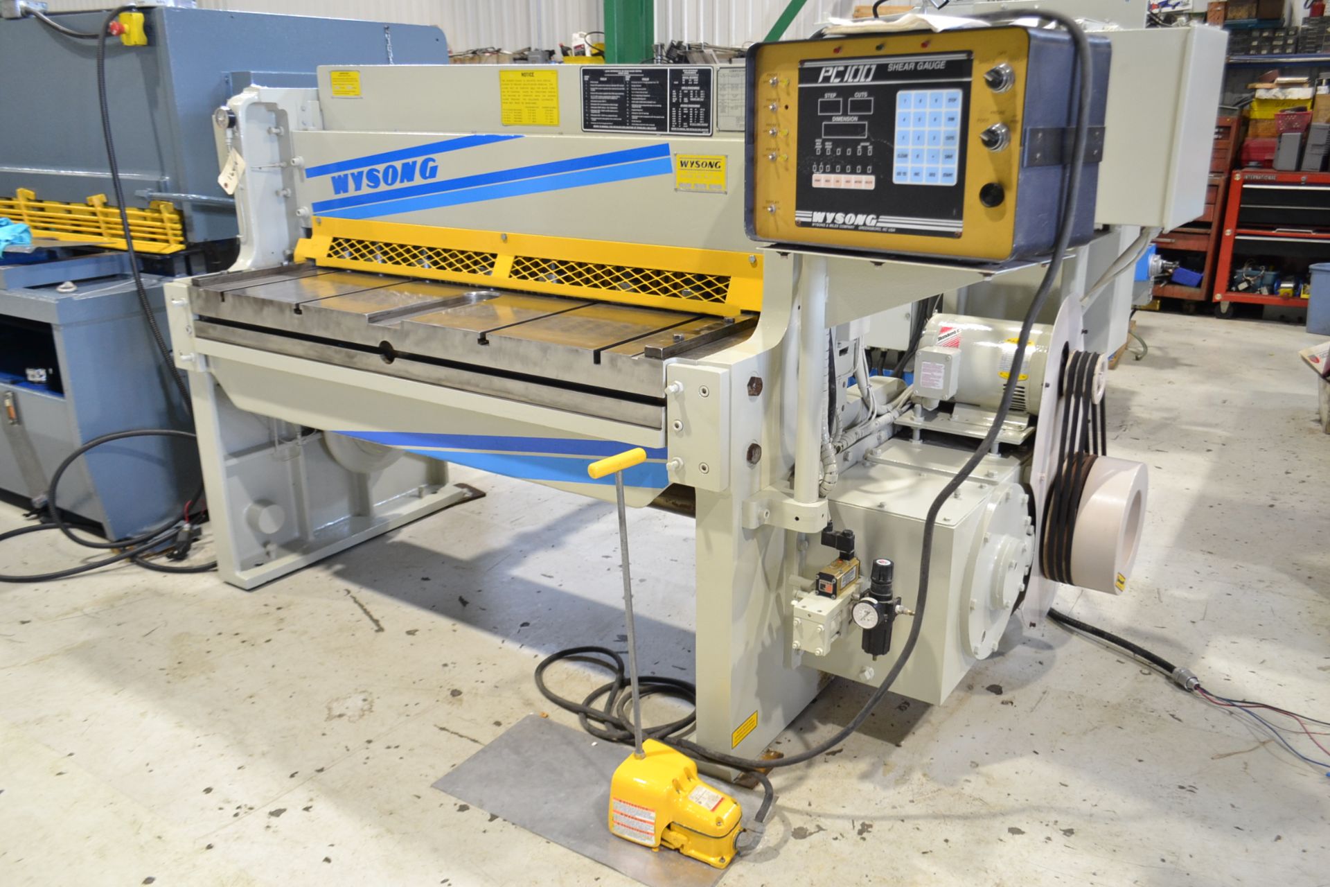 WYSONG 52" X 10GA MECHANICAL SHEAR MOD. 1052CNCB, 60 STROKES/MIN. S/N: P120-145, PC100 BACKGAGE (