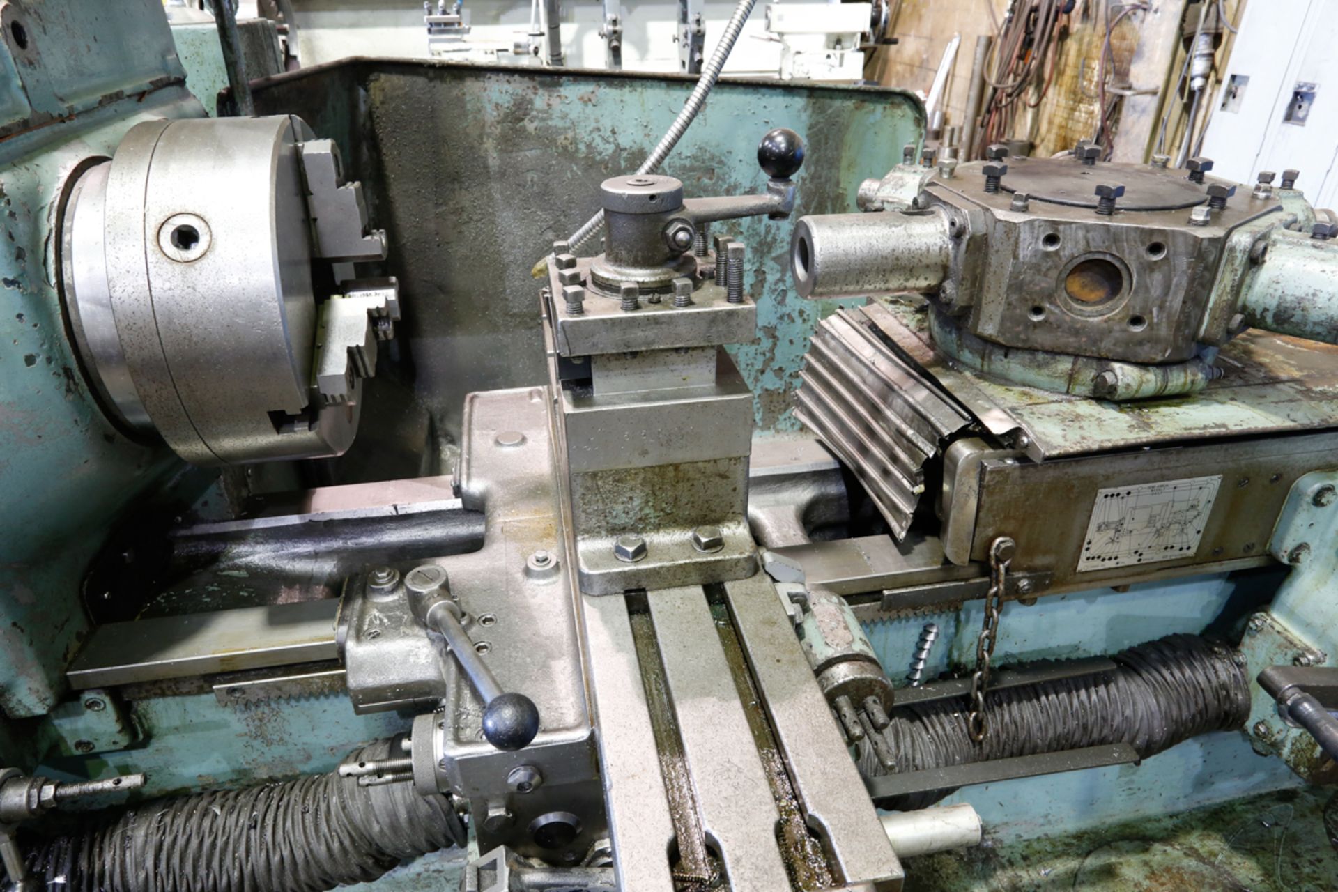 HITACHI SEIKI 5AII TURRET LATHE, 12" 3-JAW CHUCK, 6 STATION TURRET, 3" SPINDLE HOLE (LOCATED IN - Image 3 of 3