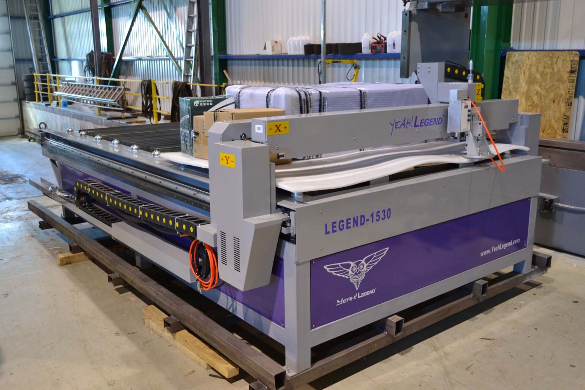 NEW - STEEL TAYLOR 5' X 10' CNC PLASMA TABLE MOD. LEGEND B5II, S/N: 75159140-6C (PLASMA UNIT NOT