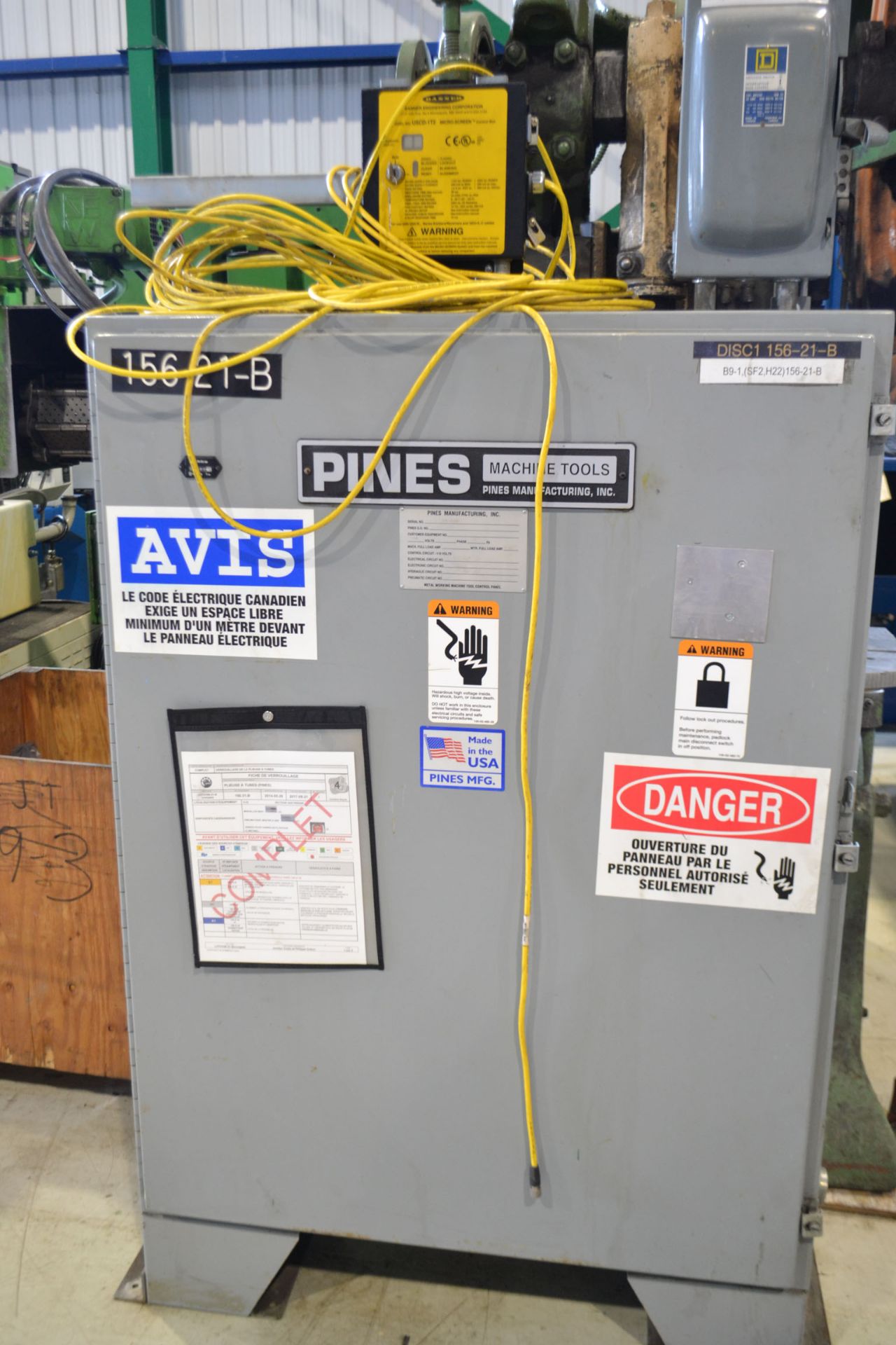 PINES CNC TUBE BENDER MOD.150-20-A, S/N: 13800-00044 (RIGGING AT NO CHARGE) - Image 9 of 10