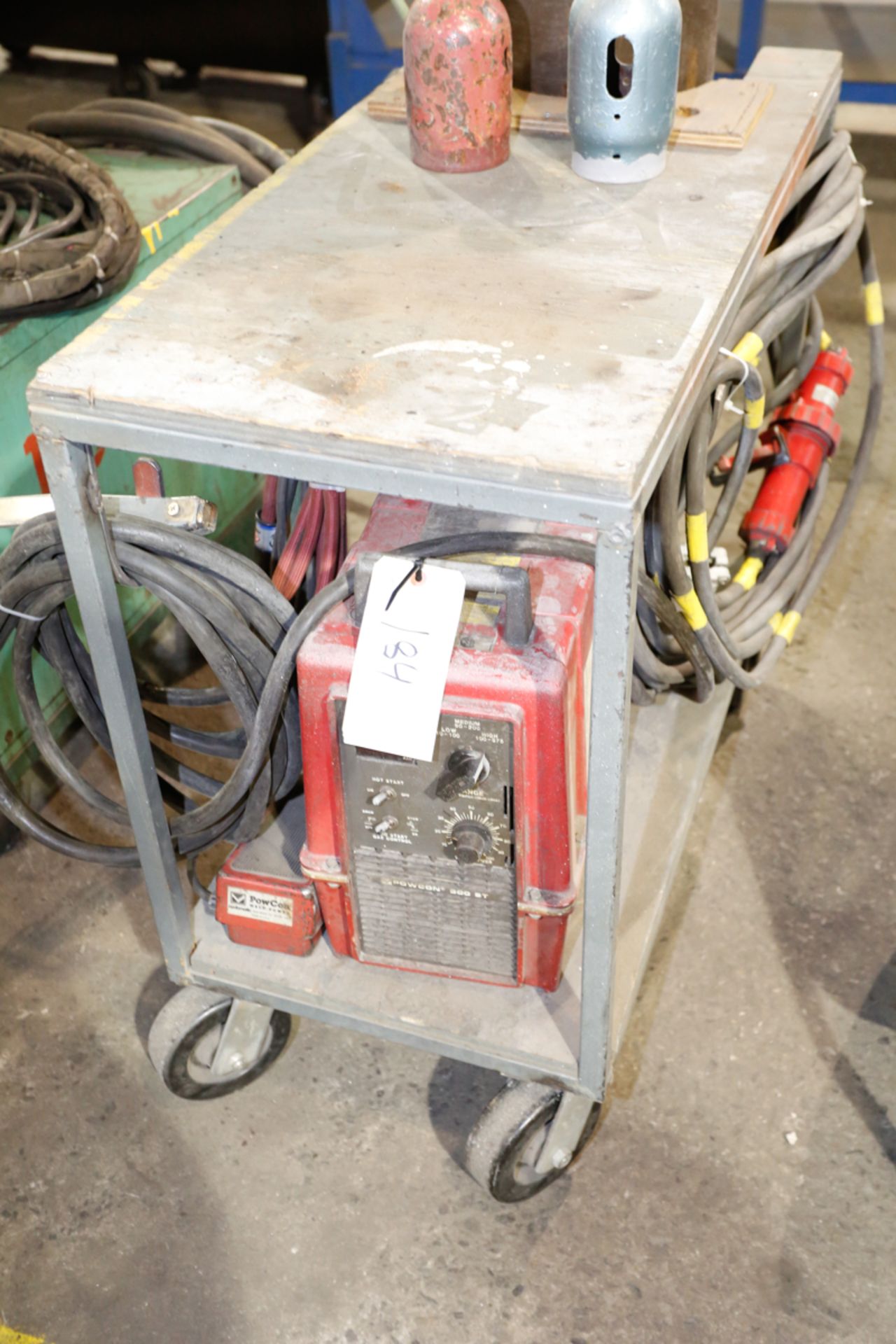 POWERCON 300ST WELDER W/ CART, GUN(TANKS NOT INCLUDED)