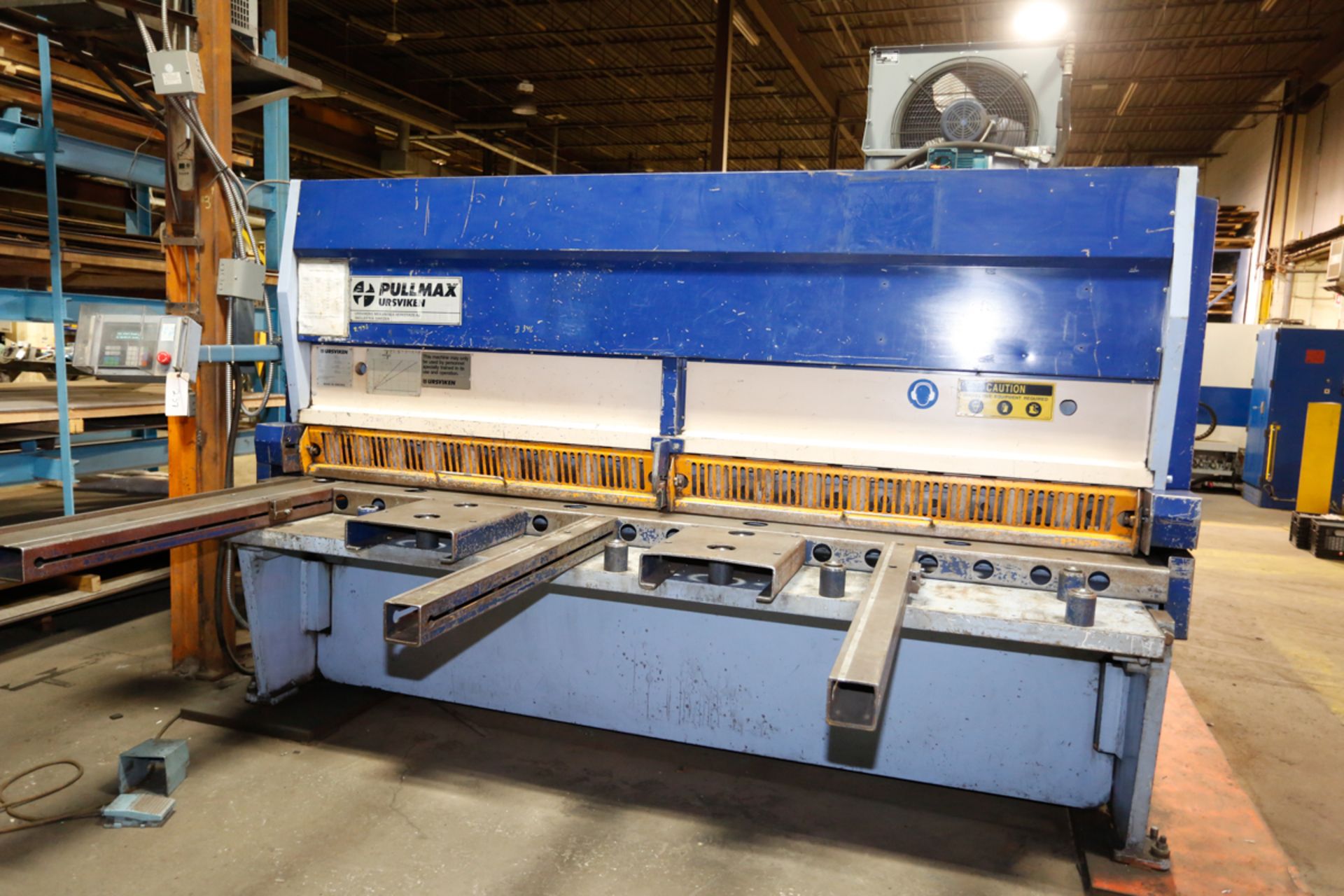 PULLMAX GSA439 10' X 1/2" HYDRAULIC POWER SHEAR, S/N: 4393W/ PROGRAMMABLE BACK GAGE & EXTRA BLADE