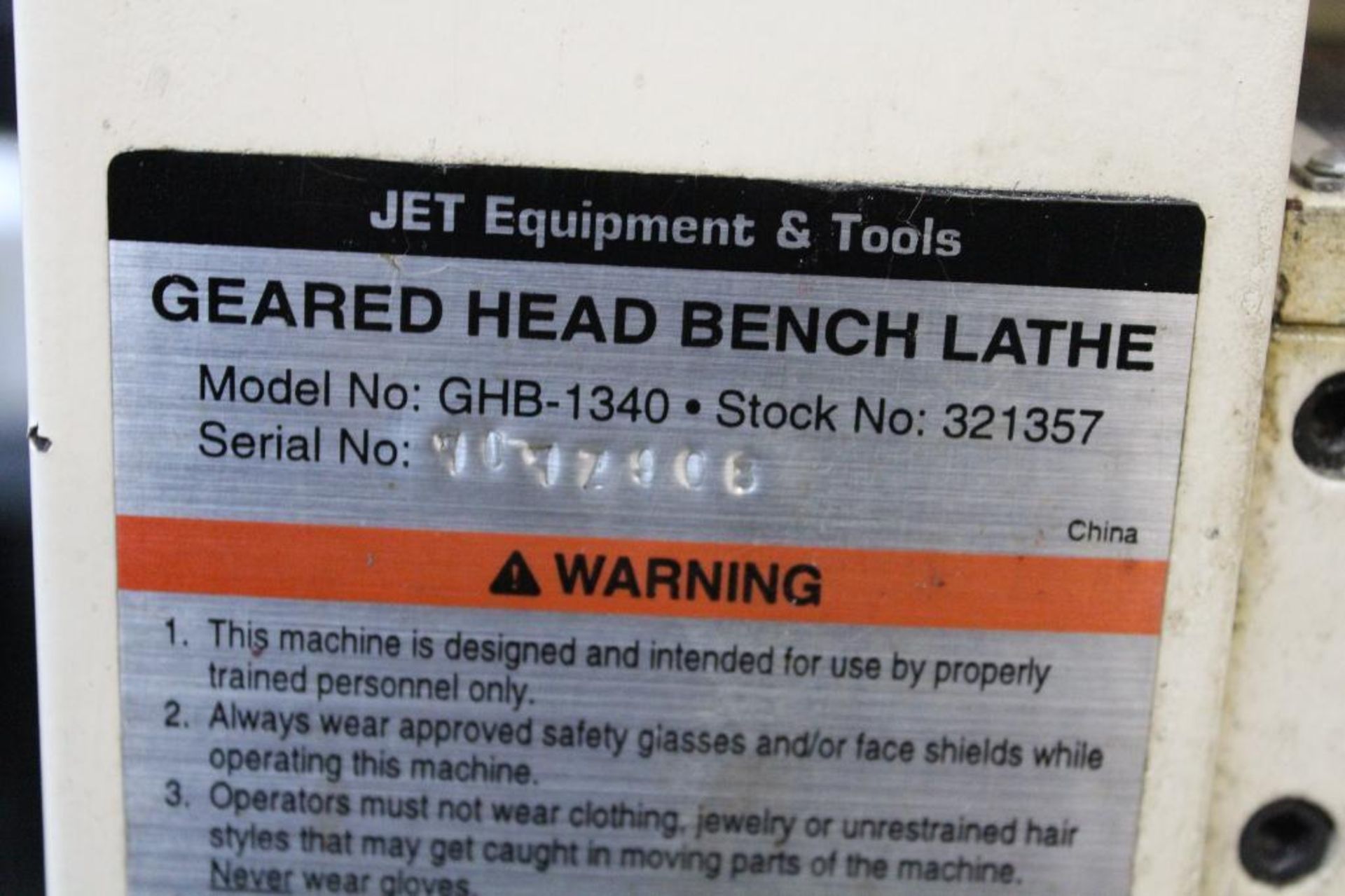 Jet 1340 GBH Geared Head Lathe, 1ph - Image 15 of 16